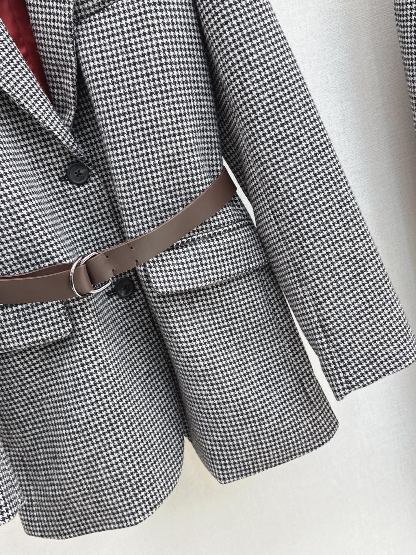 Brun 26fw houndstooth blazer