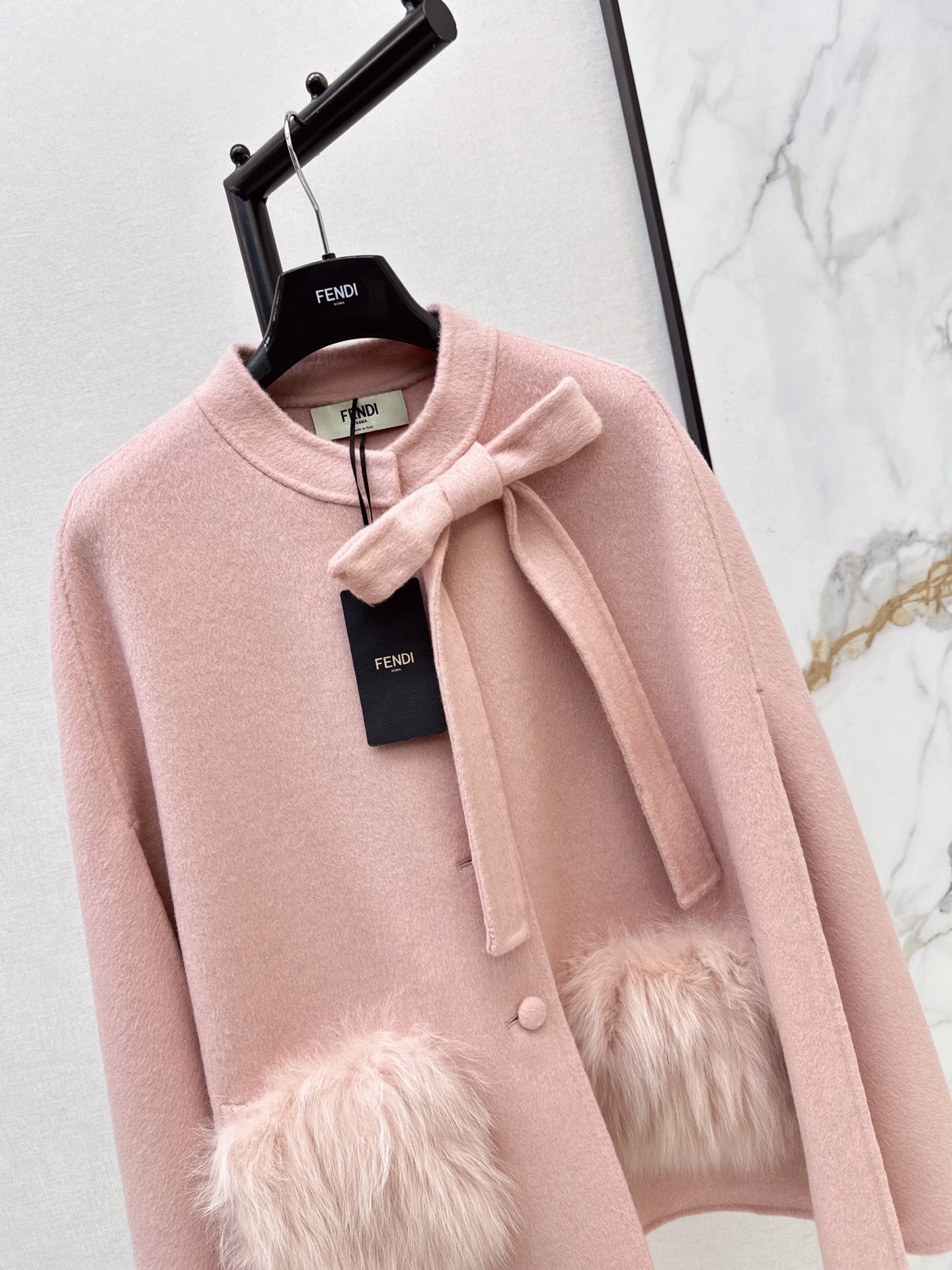 Fen 26fw woolen cape jacket
