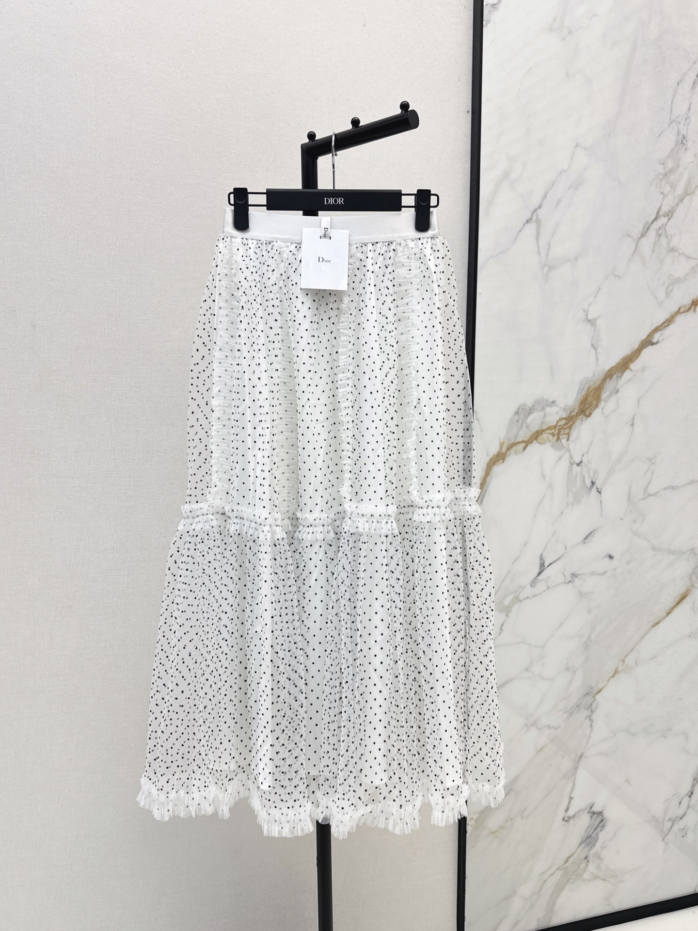 CD 26fw pokla dots mesh skirt