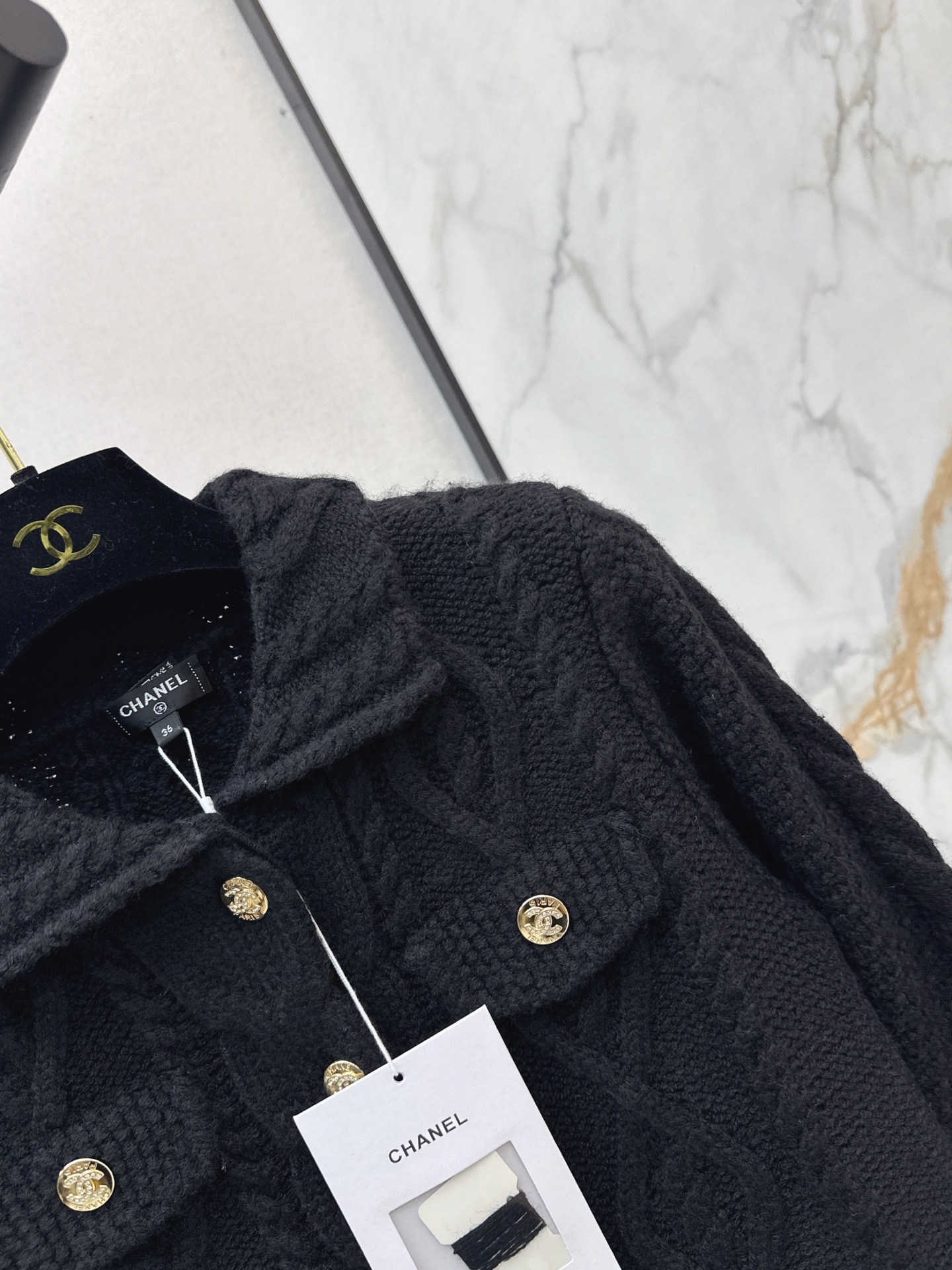 Chan 26fw reffule knit cardigan