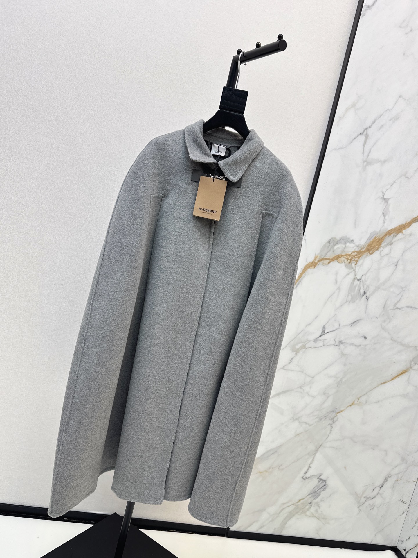 Bur 26fw woolen cape overcoats