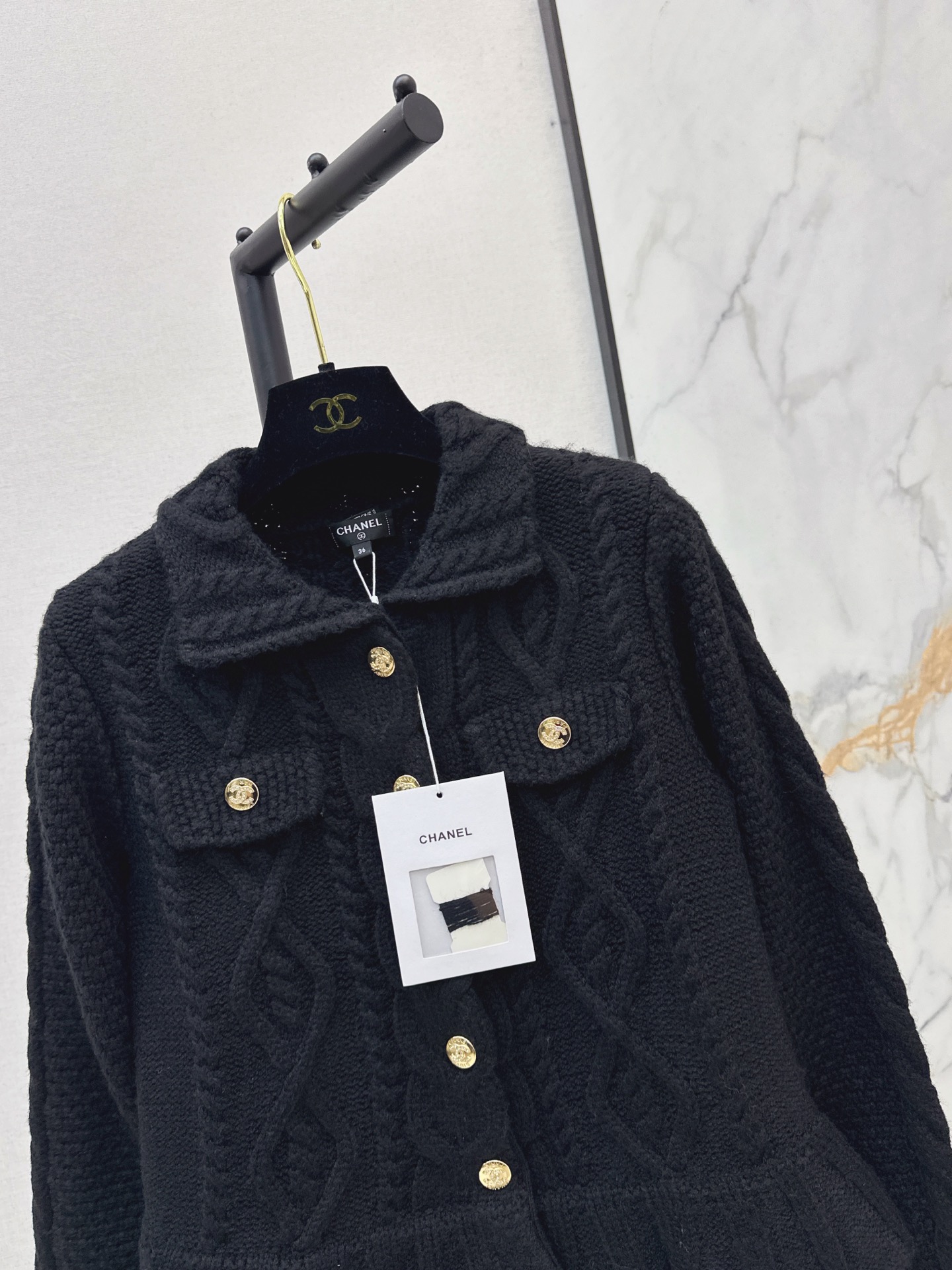Chan 26fw reffule knit cardigan