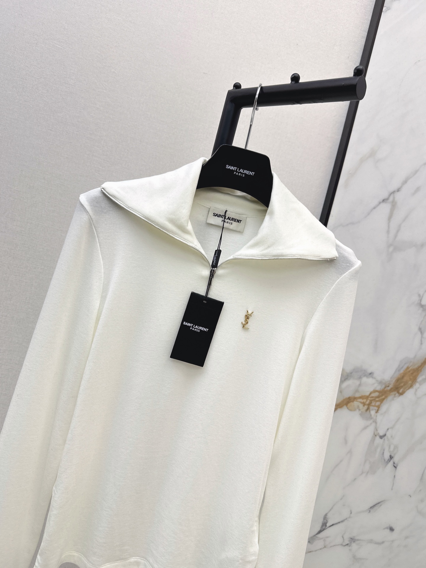 Sain 26fw zip-up knit basic tee
