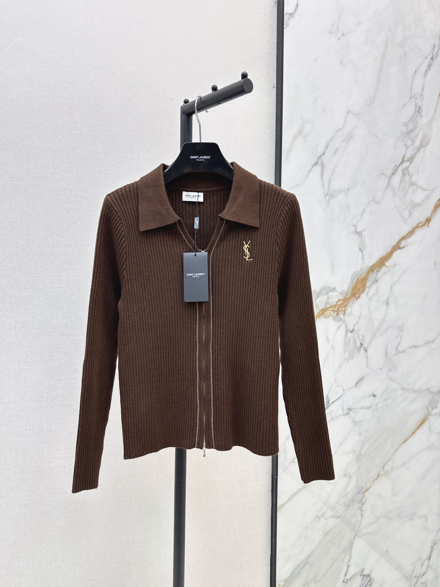 Sain 26fw slim-fit knit cardigan