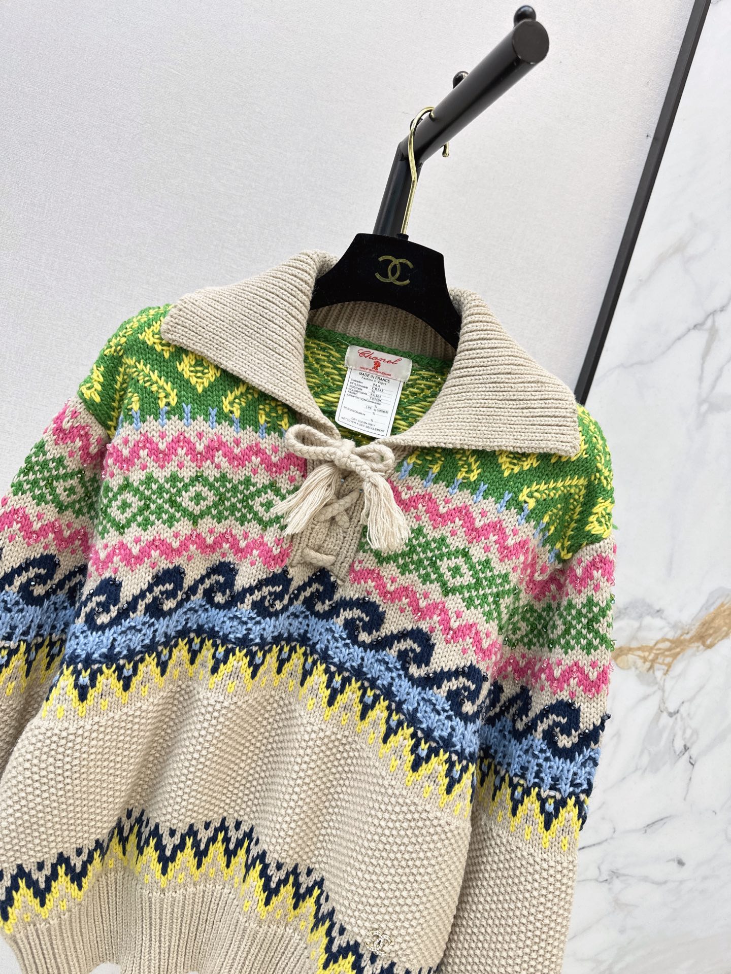 Chan 26fw fair isle jacquard sweater
