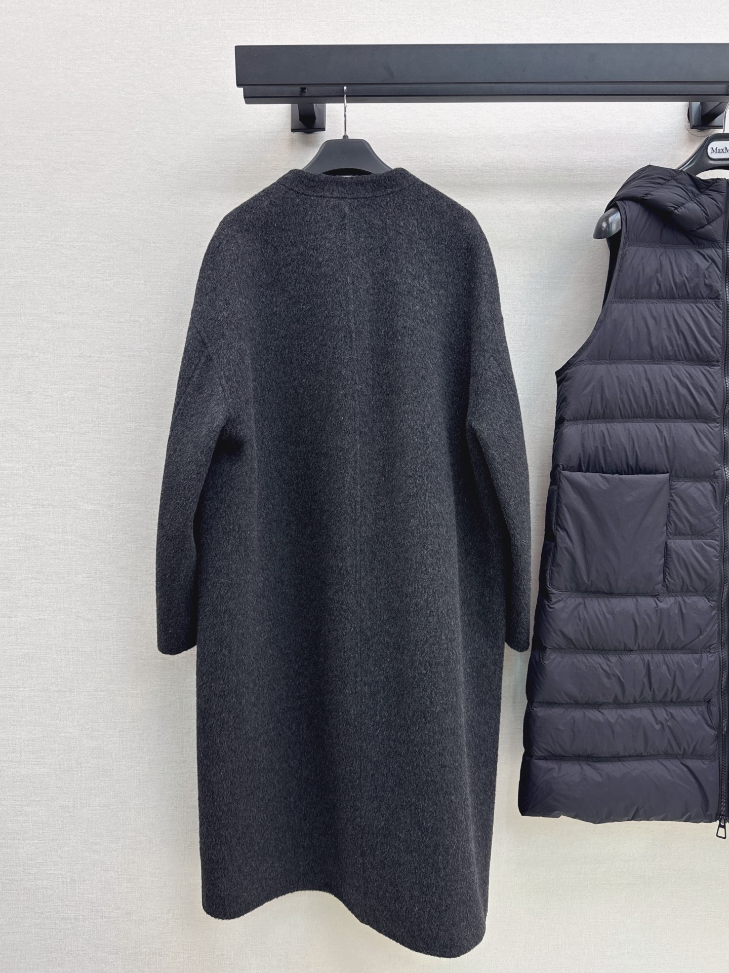Max 26fw hooded down vest woolen overcoats sets