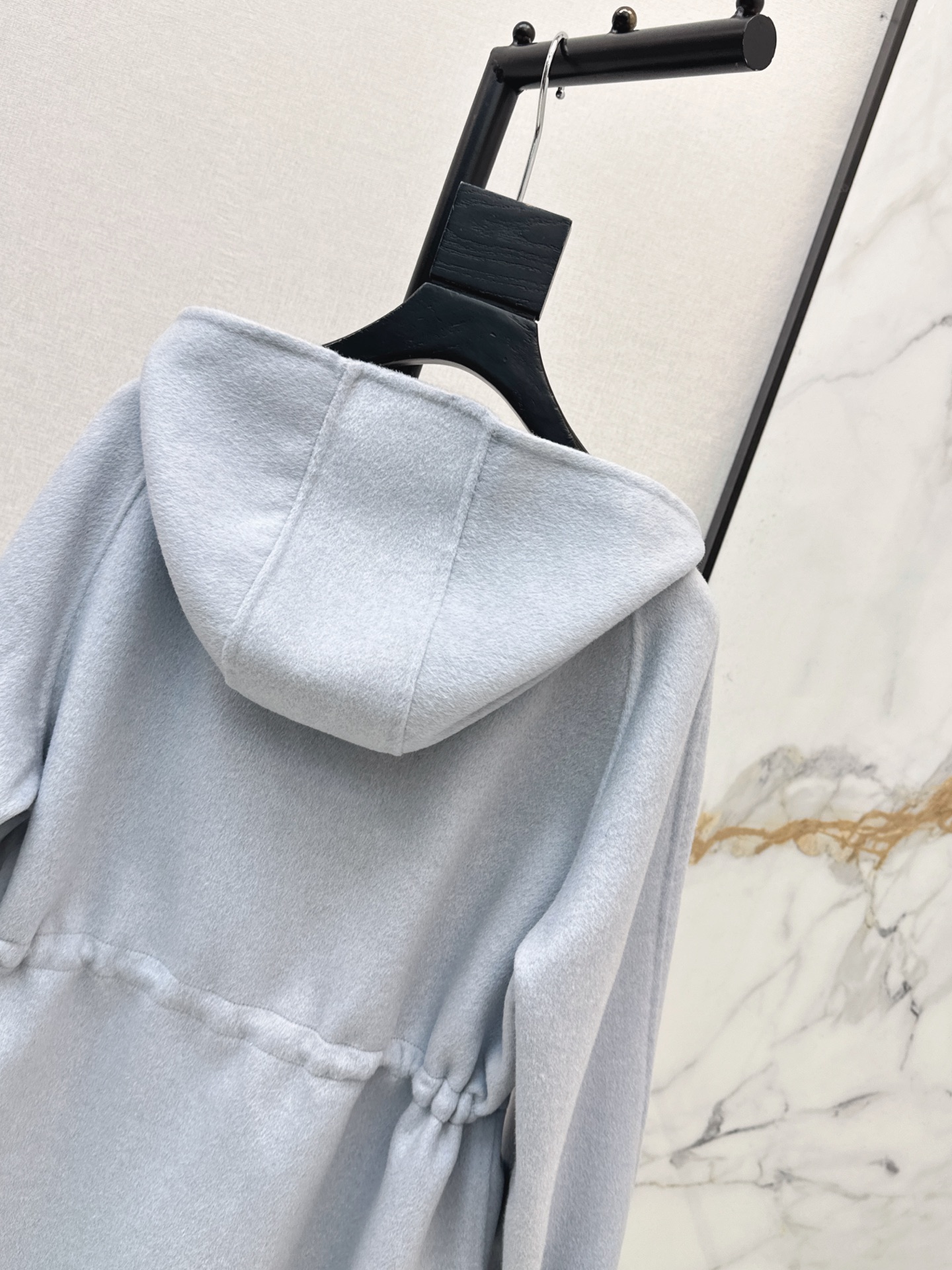 Her 26fw cashmere drawstring hooded overcoats