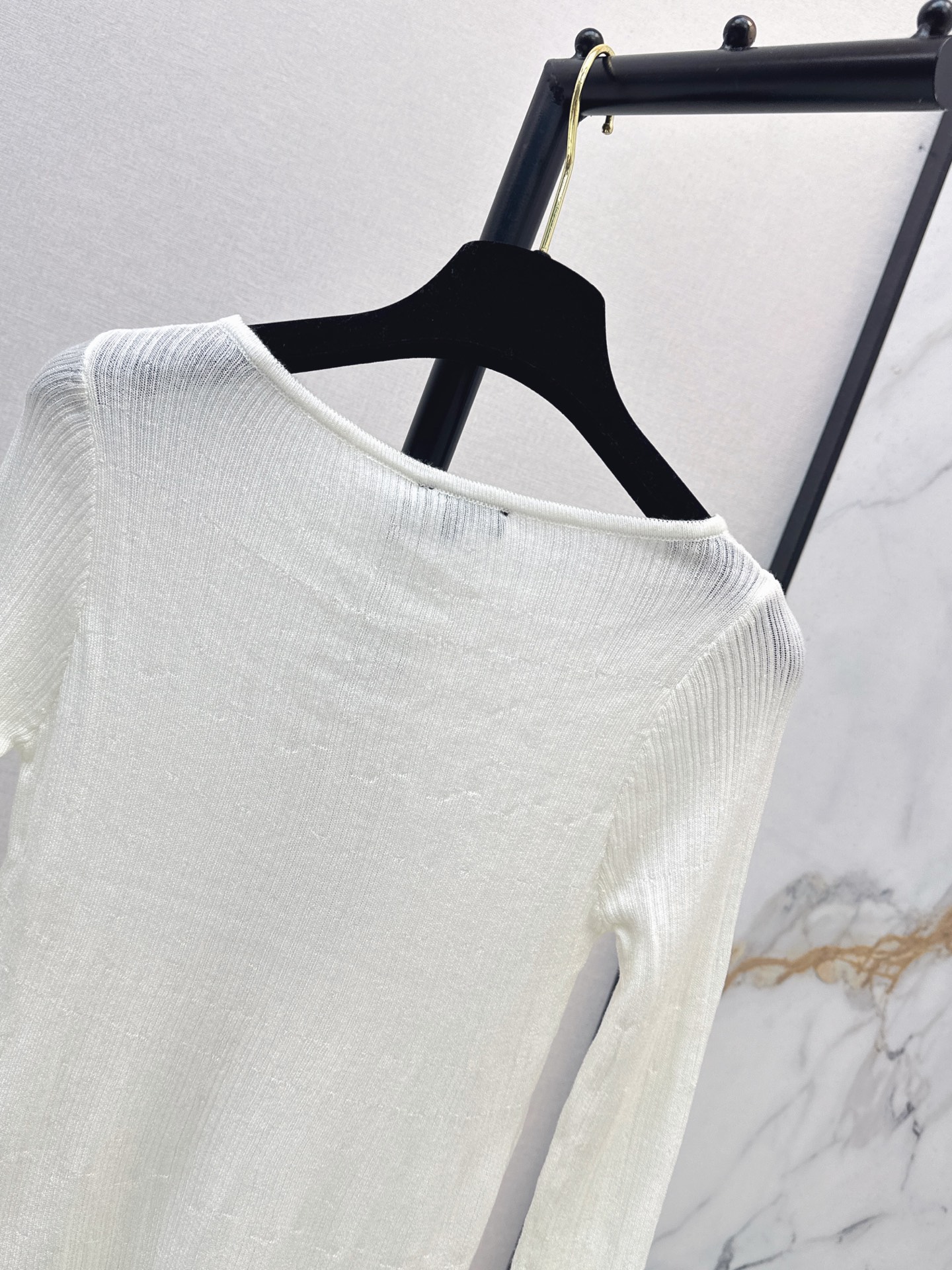 Chan 26fw lace trim knitwear