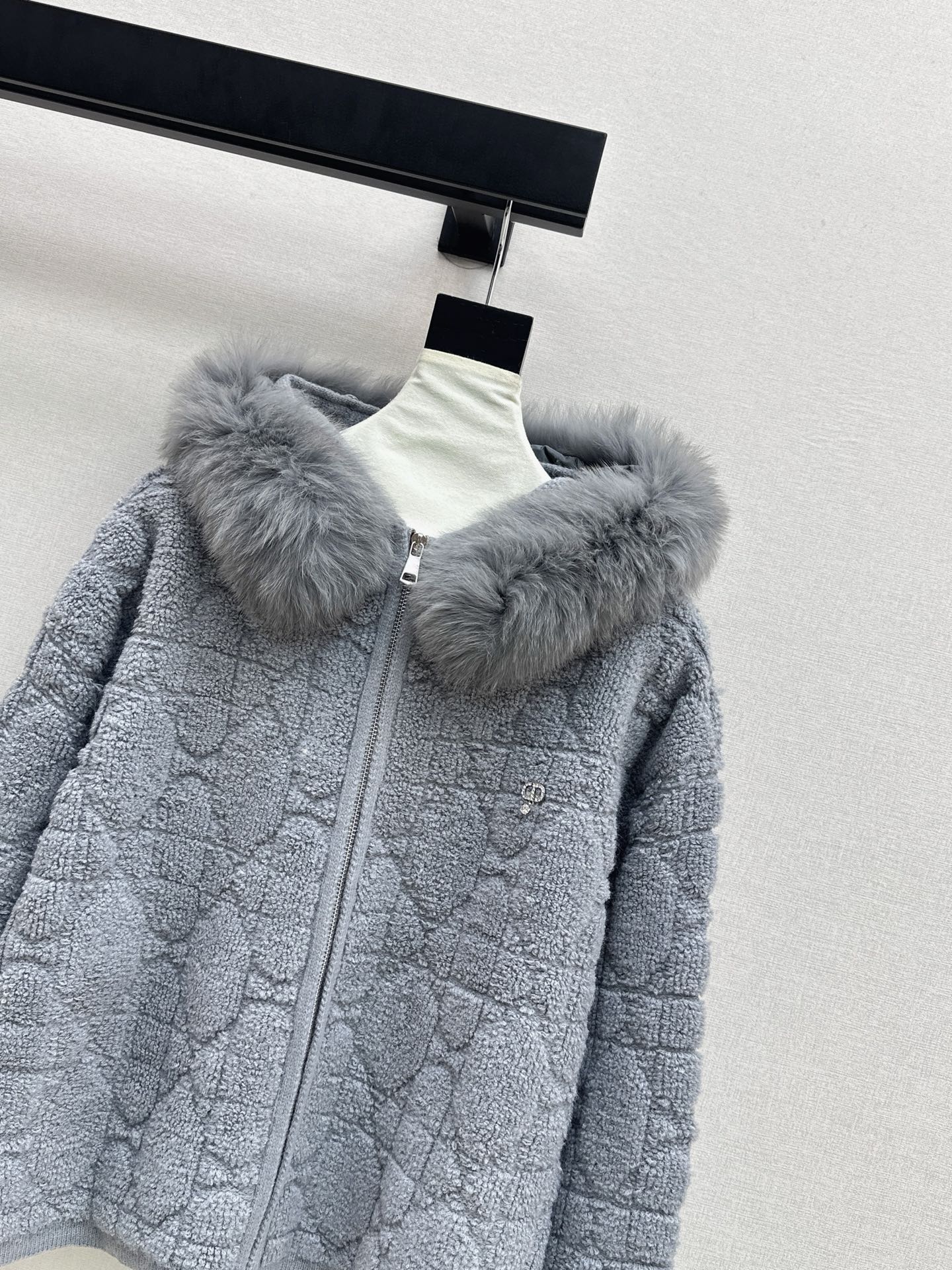 CD 26fw fur-trim hooded jacket