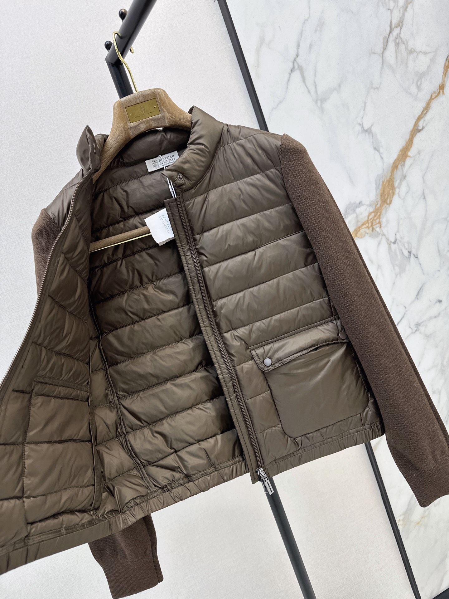 Bun 26fw knit contract down jacket