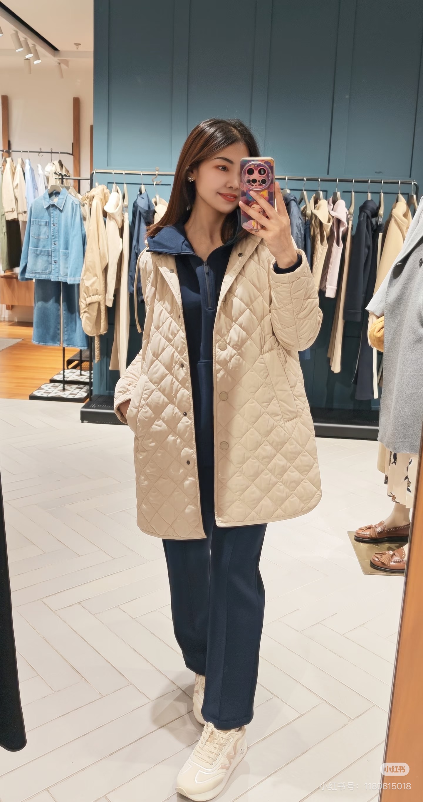 Max 26fw hooded padded jacket