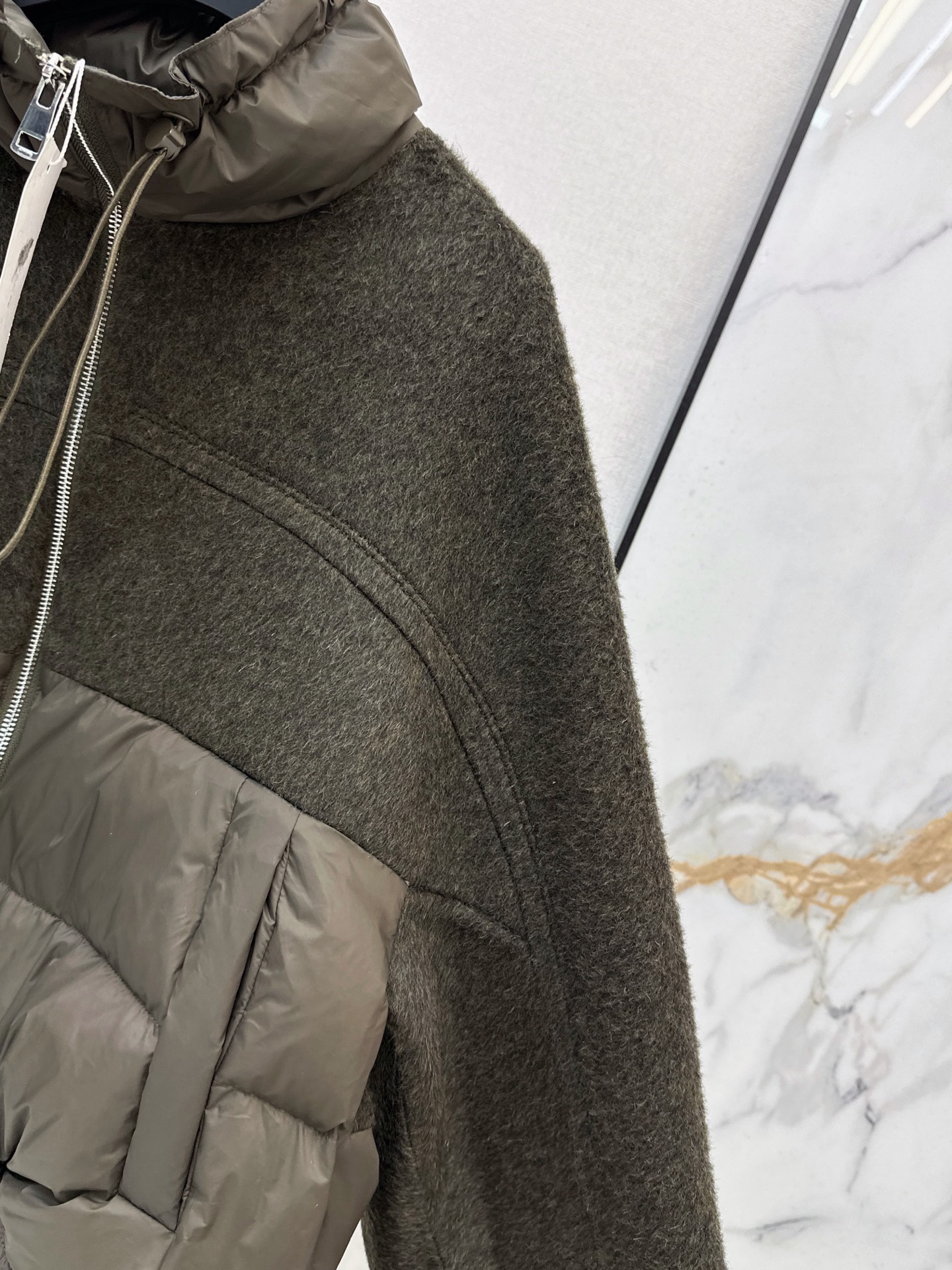 Max 26fw wool contract down jacket
