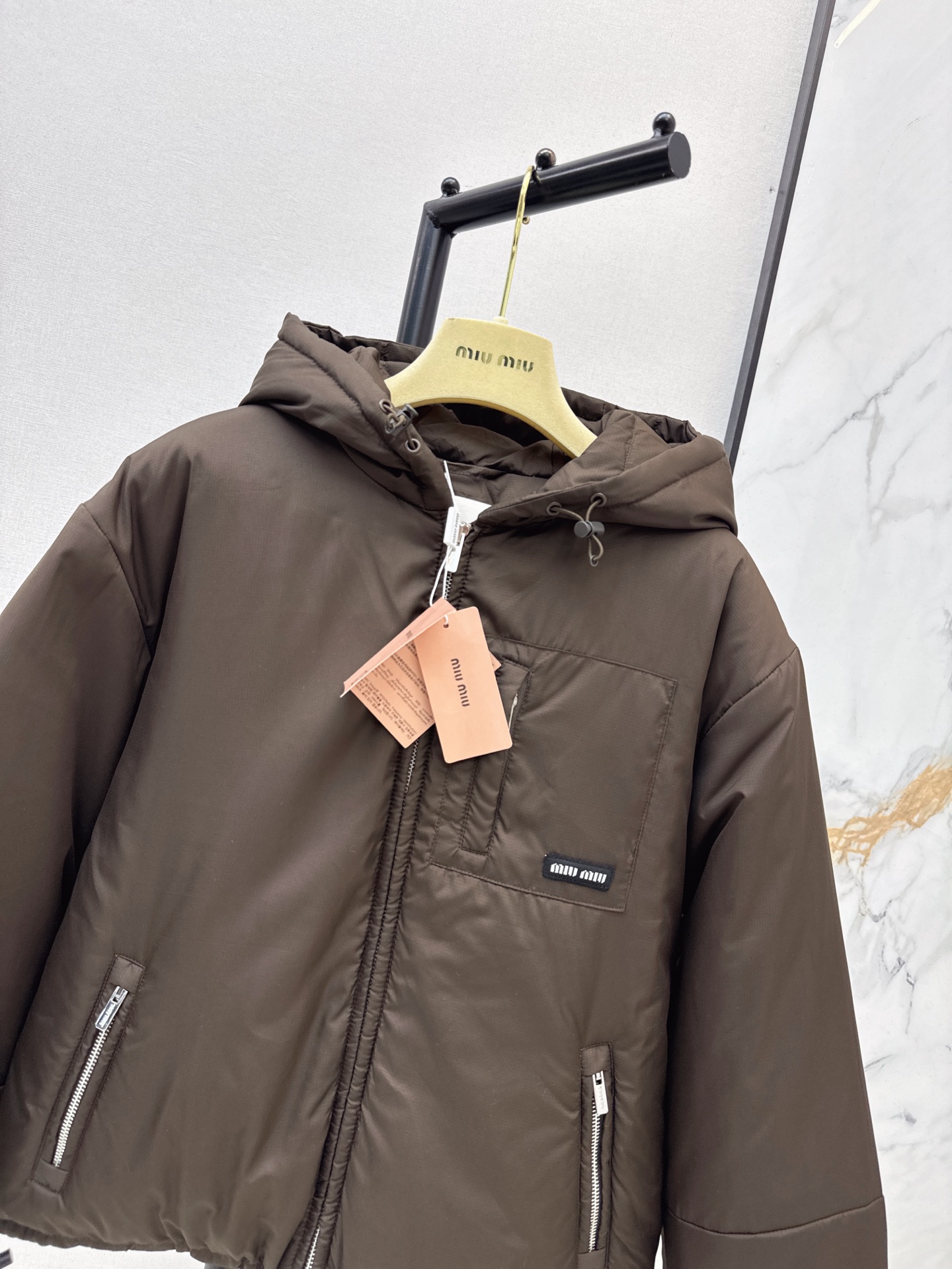 Miu 26fw hoode down jacket