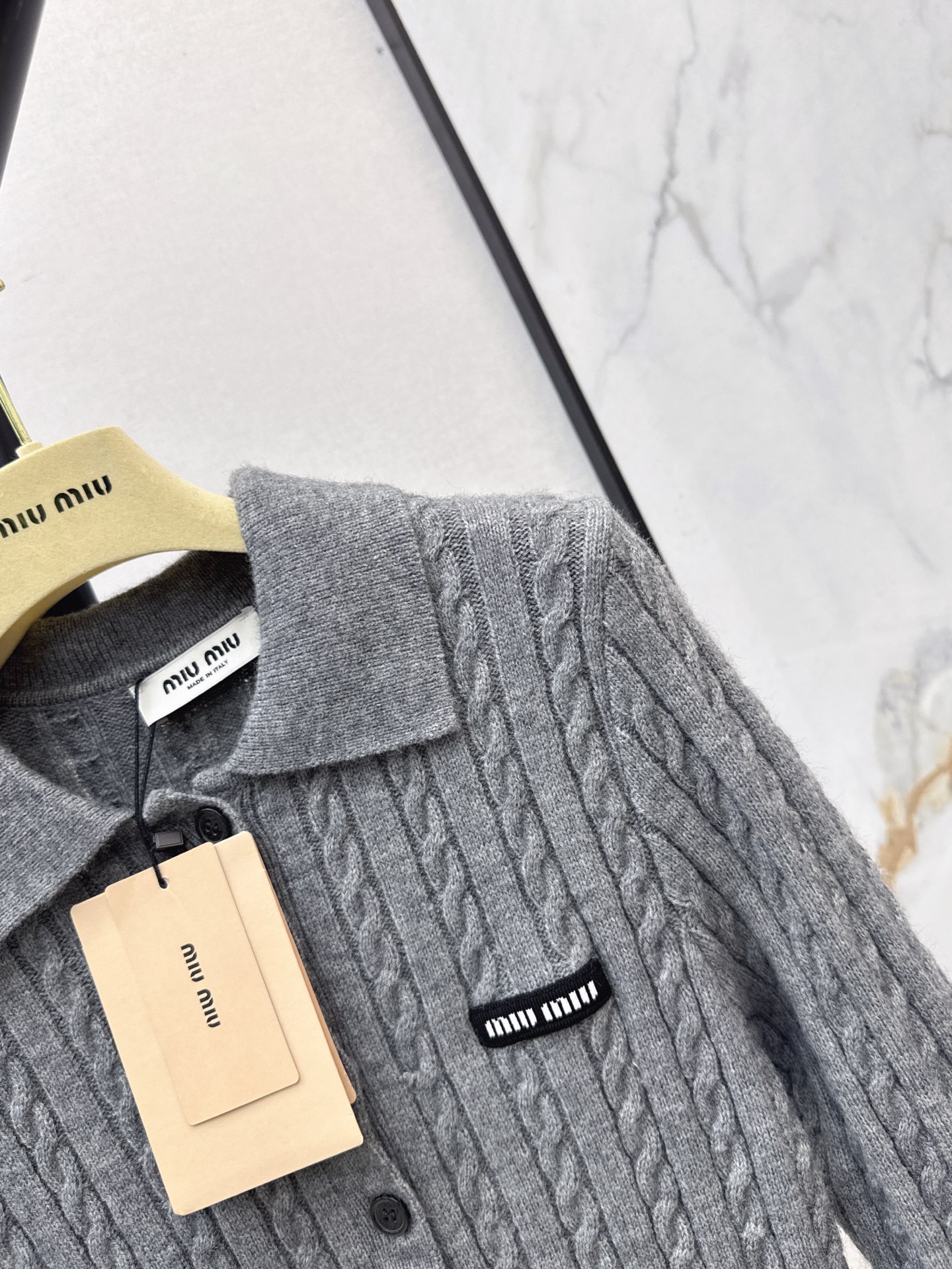 Miu 26fw cable knit dress