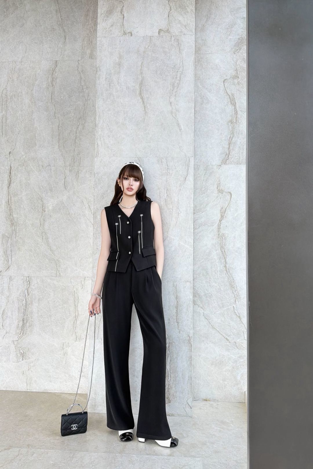 Chan 26fw vest pants sets