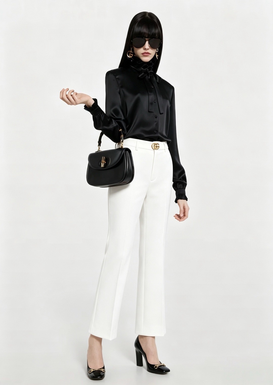 Guc 26fw straight-leg trousers