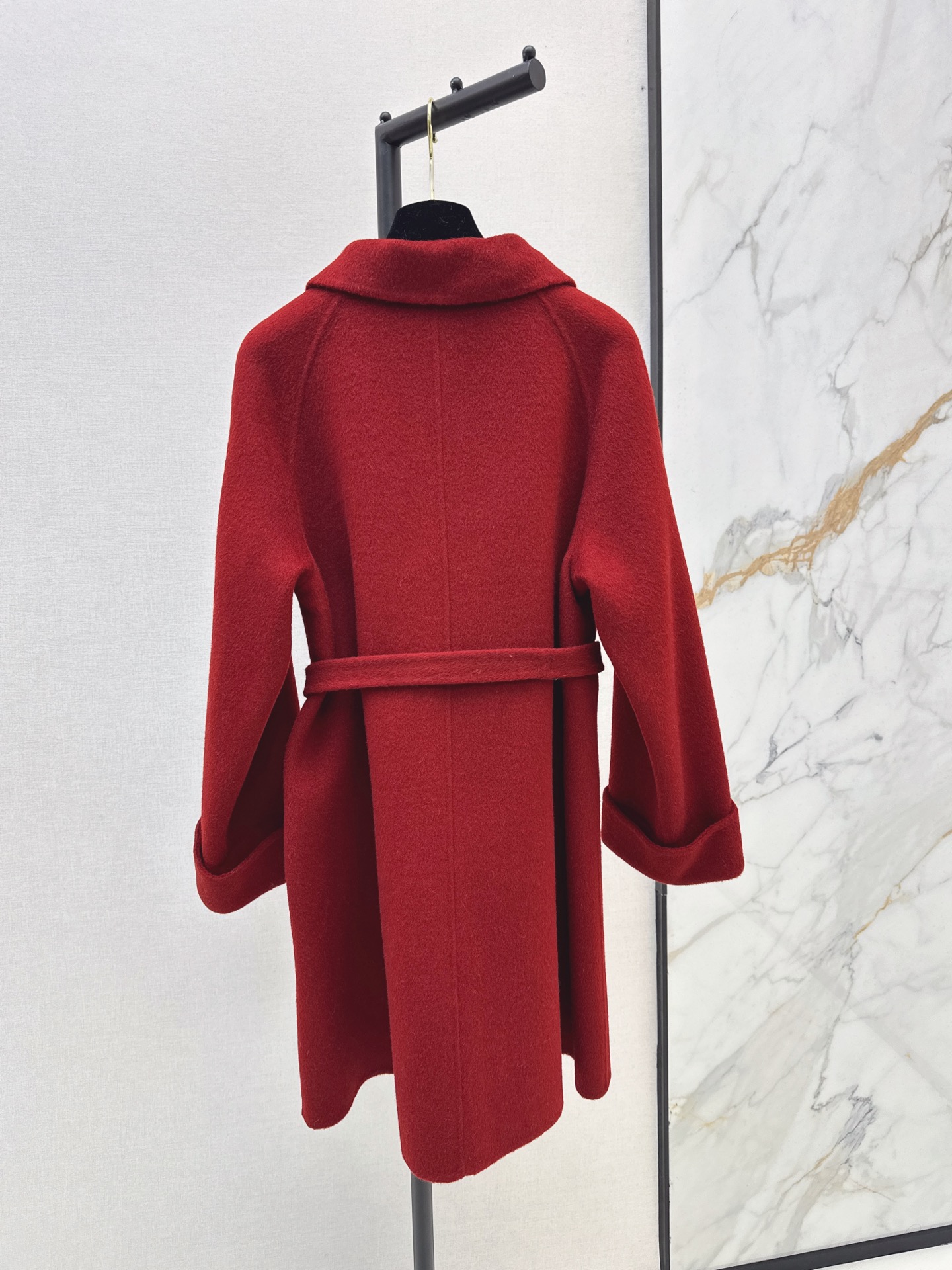 Chan 26fw 3d floarl belted overcoats