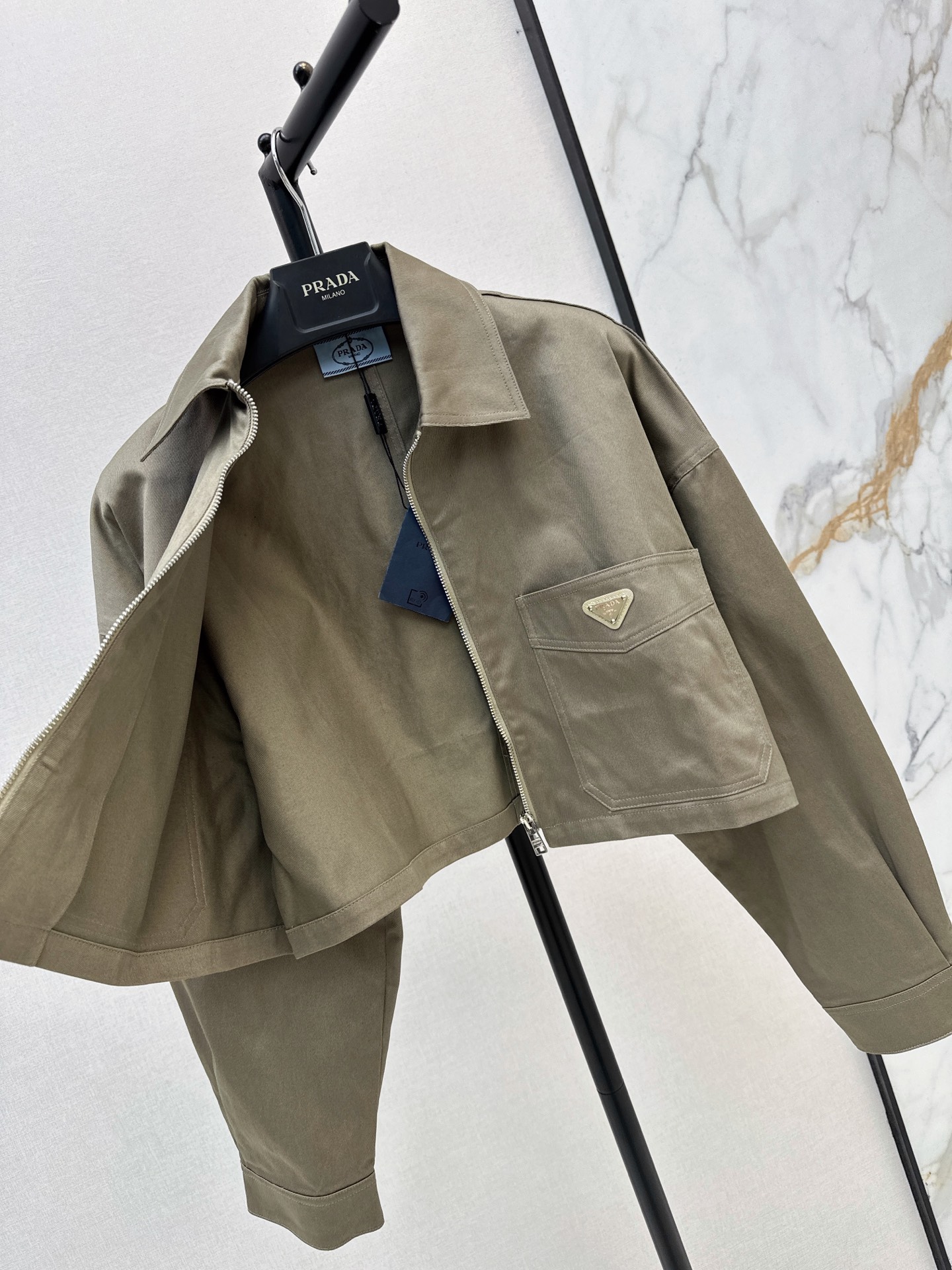 Pra 26fw cropped cargo jacket