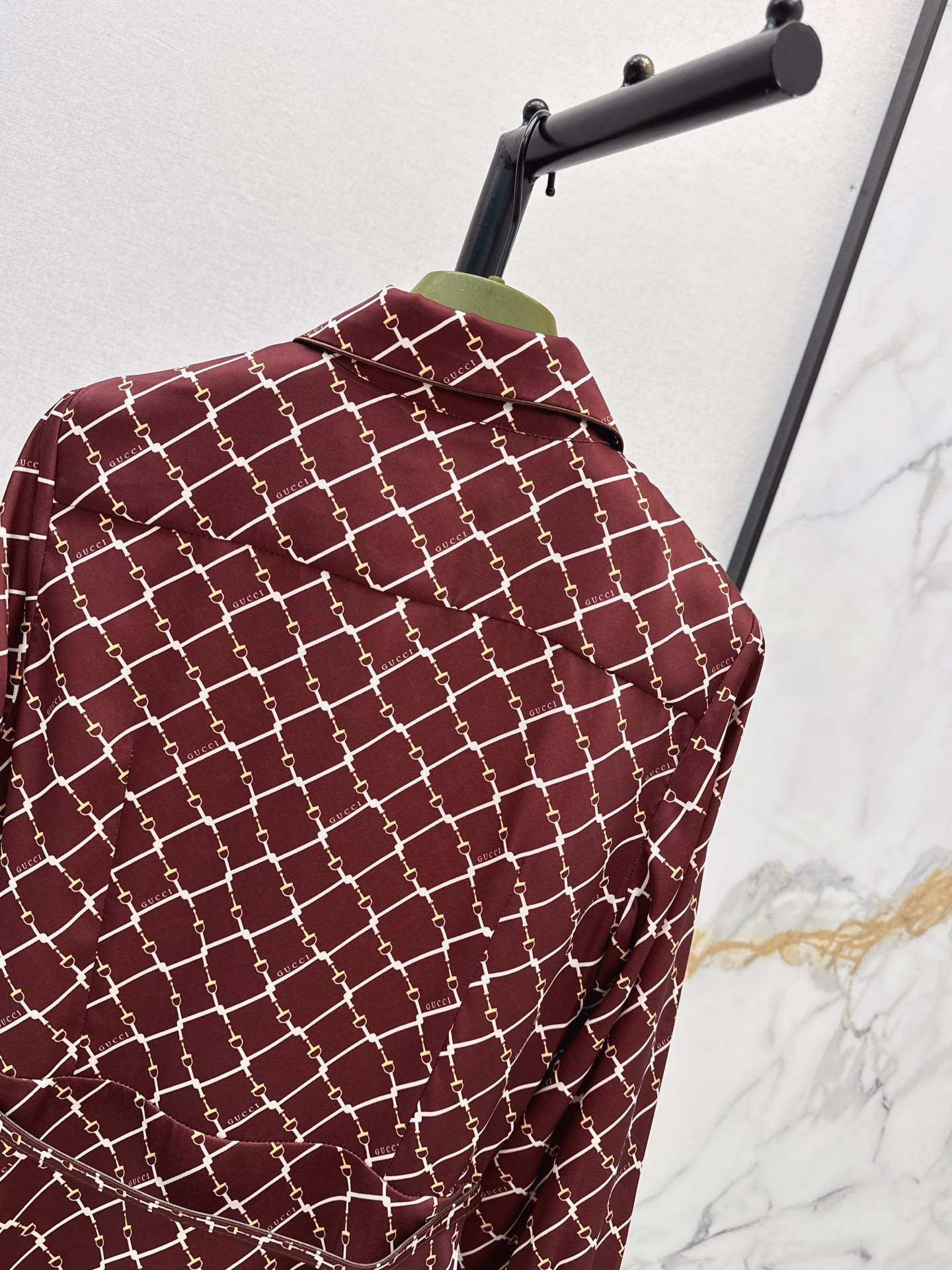 Guc 26fw check print shirt dress