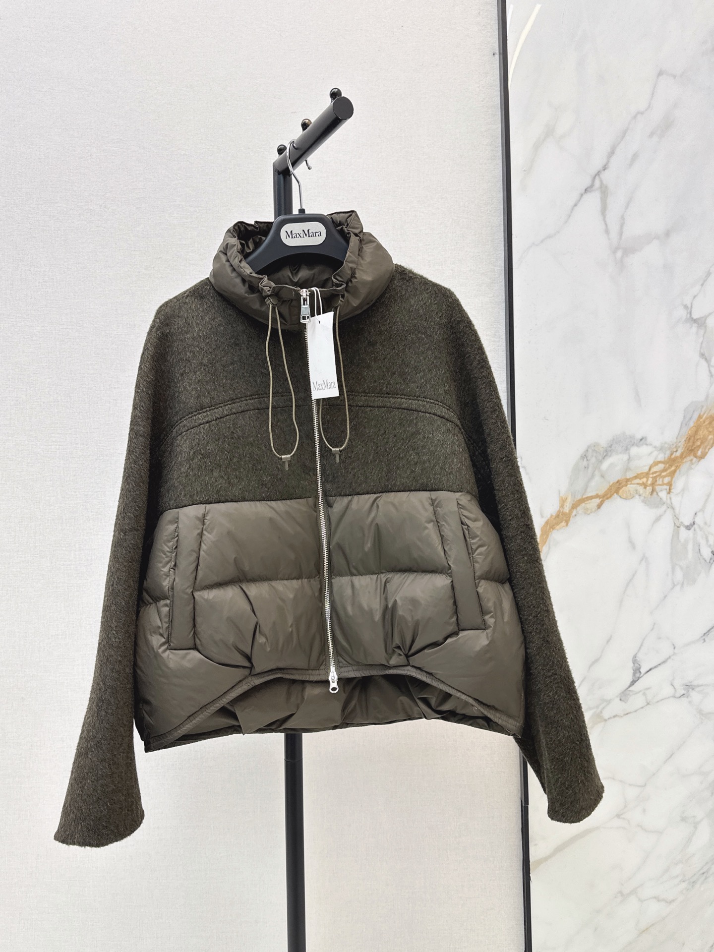 Max 26fw wool contract down jacket