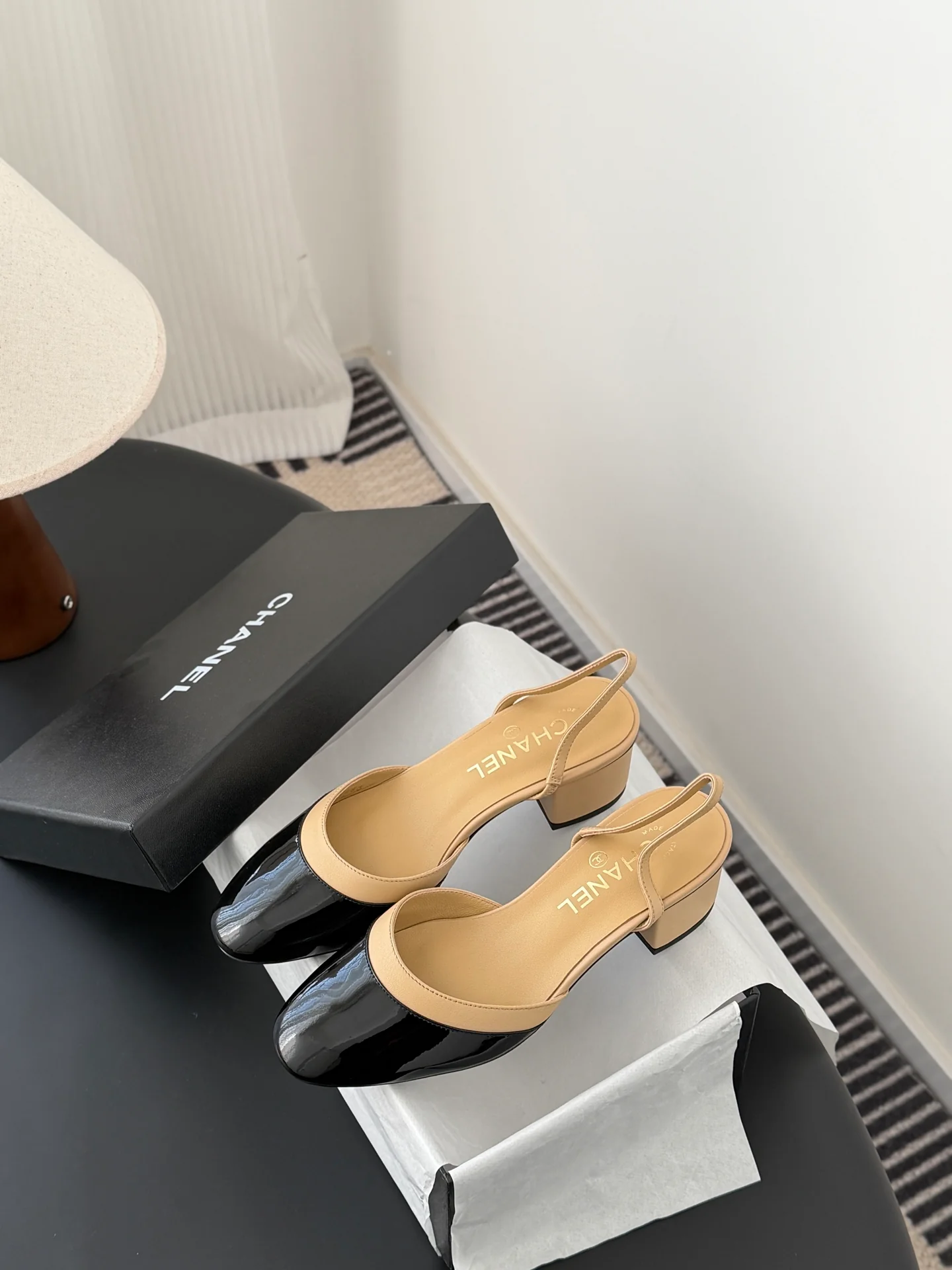 Chan 26ss mary jane chunky flats