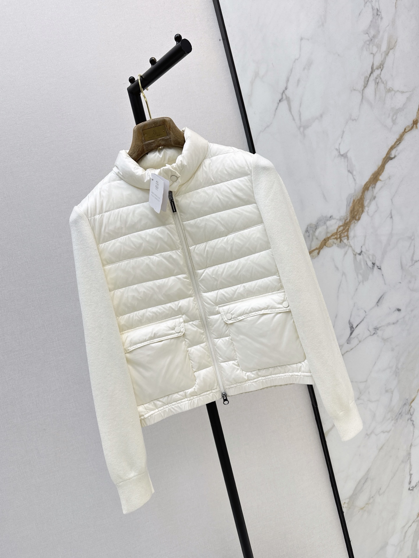 Bun 26fw knit contract down jacket
