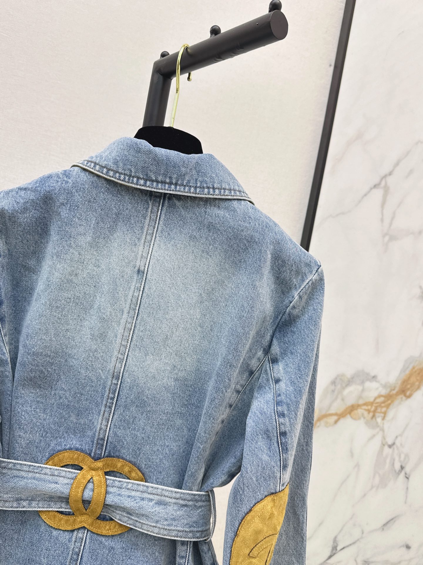 Chan 26fw belted denim jacket