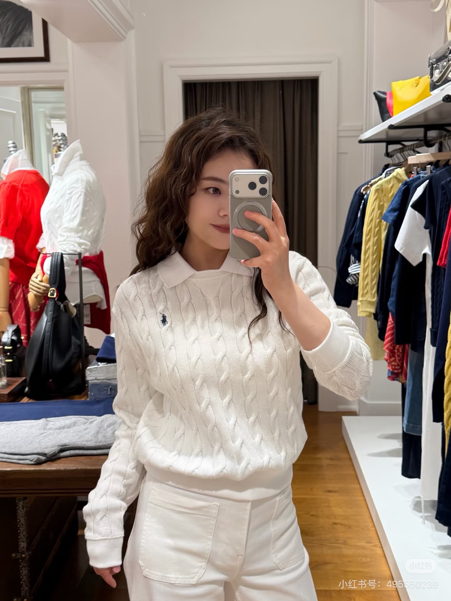 Ralp 26fw cable knit top