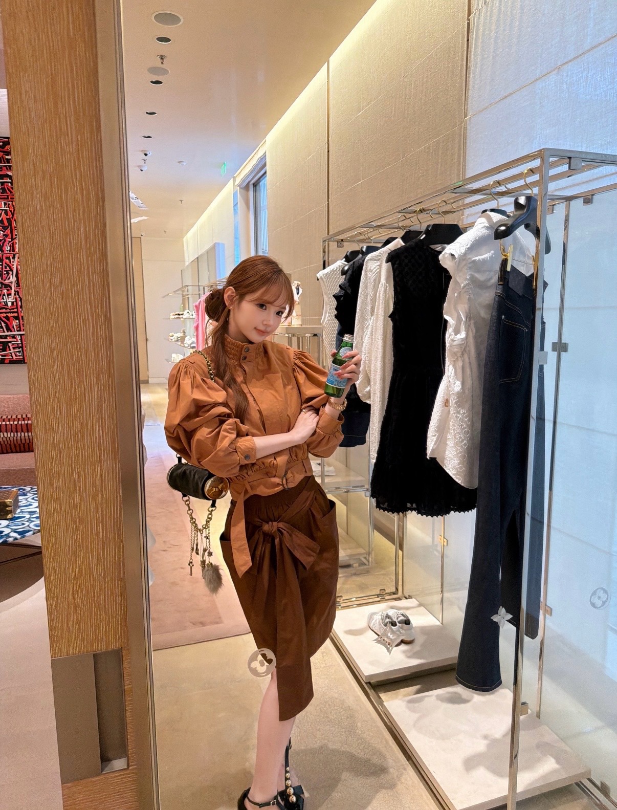 Chol 26fw cropped belted jacket