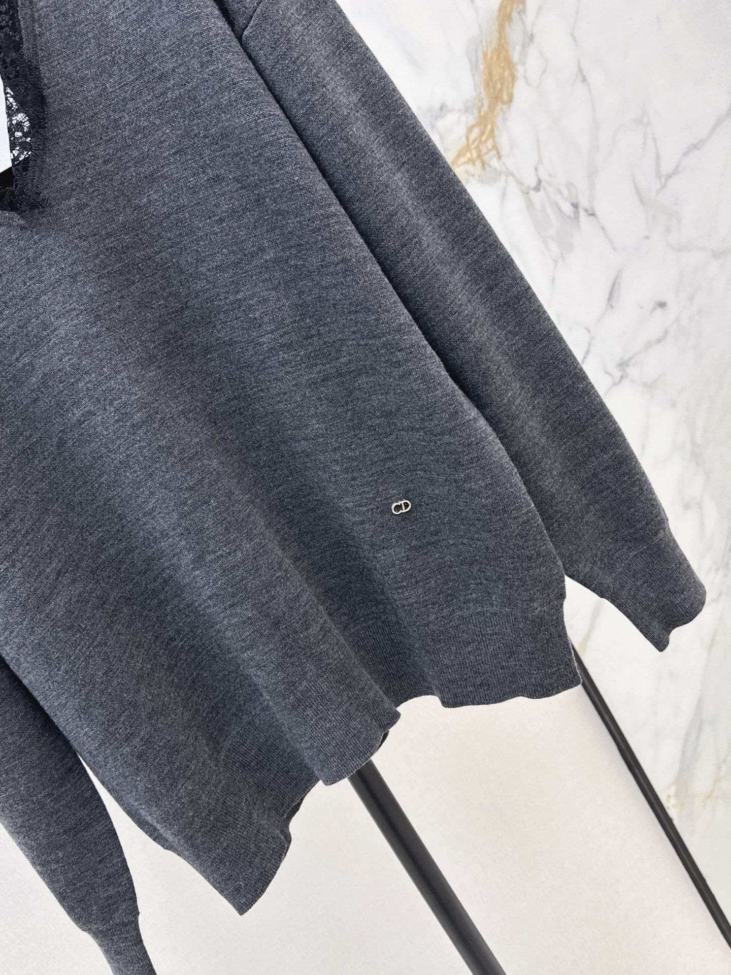 CD 26fw lace contract sweater