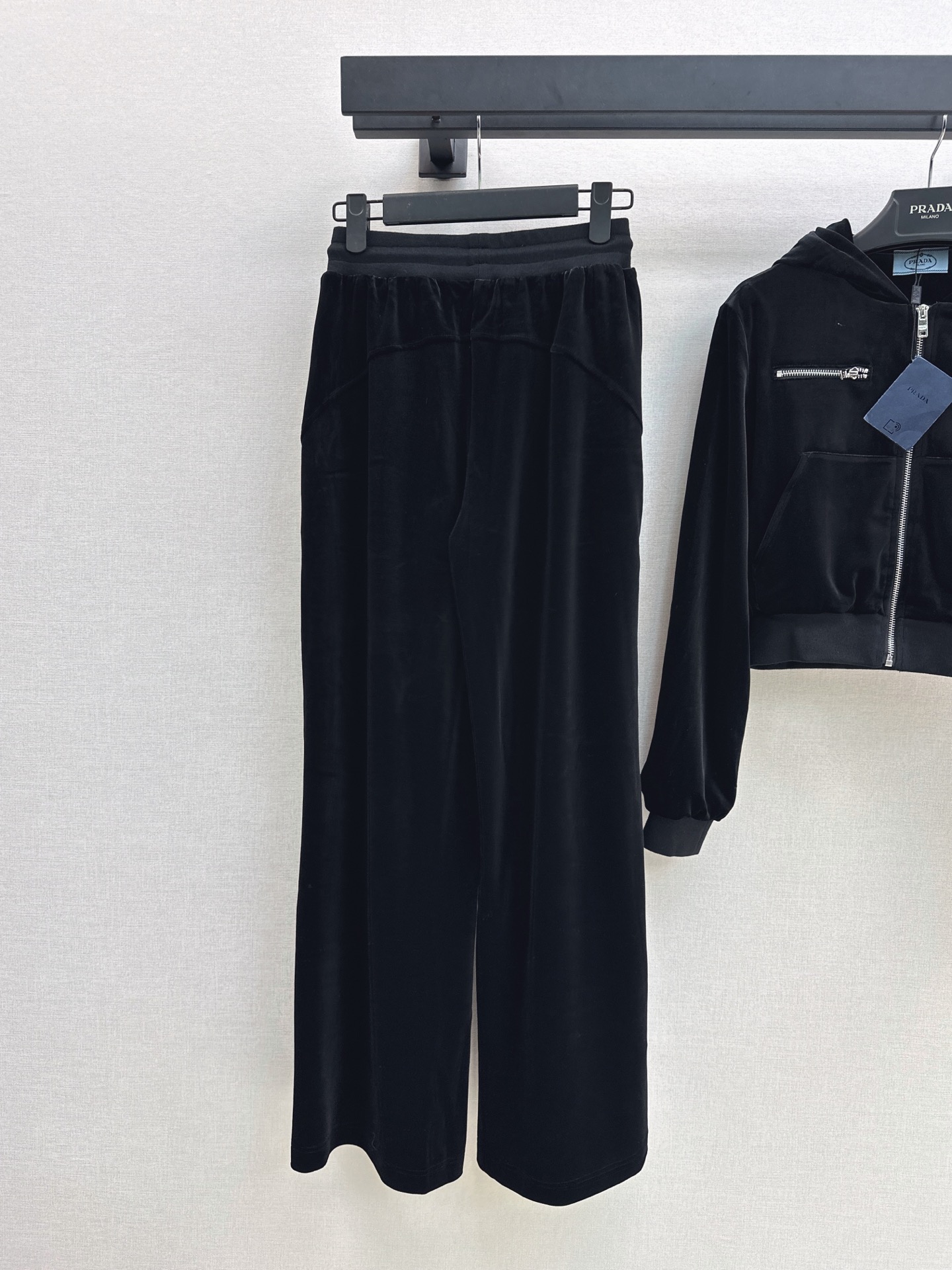 Pra 26fw hooded cropped jacket pants sets