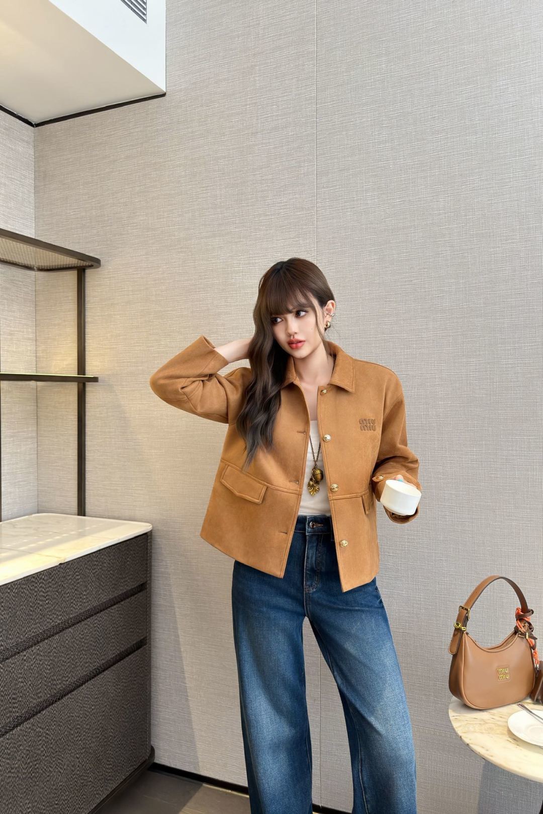 Miu 26fw collared jacket