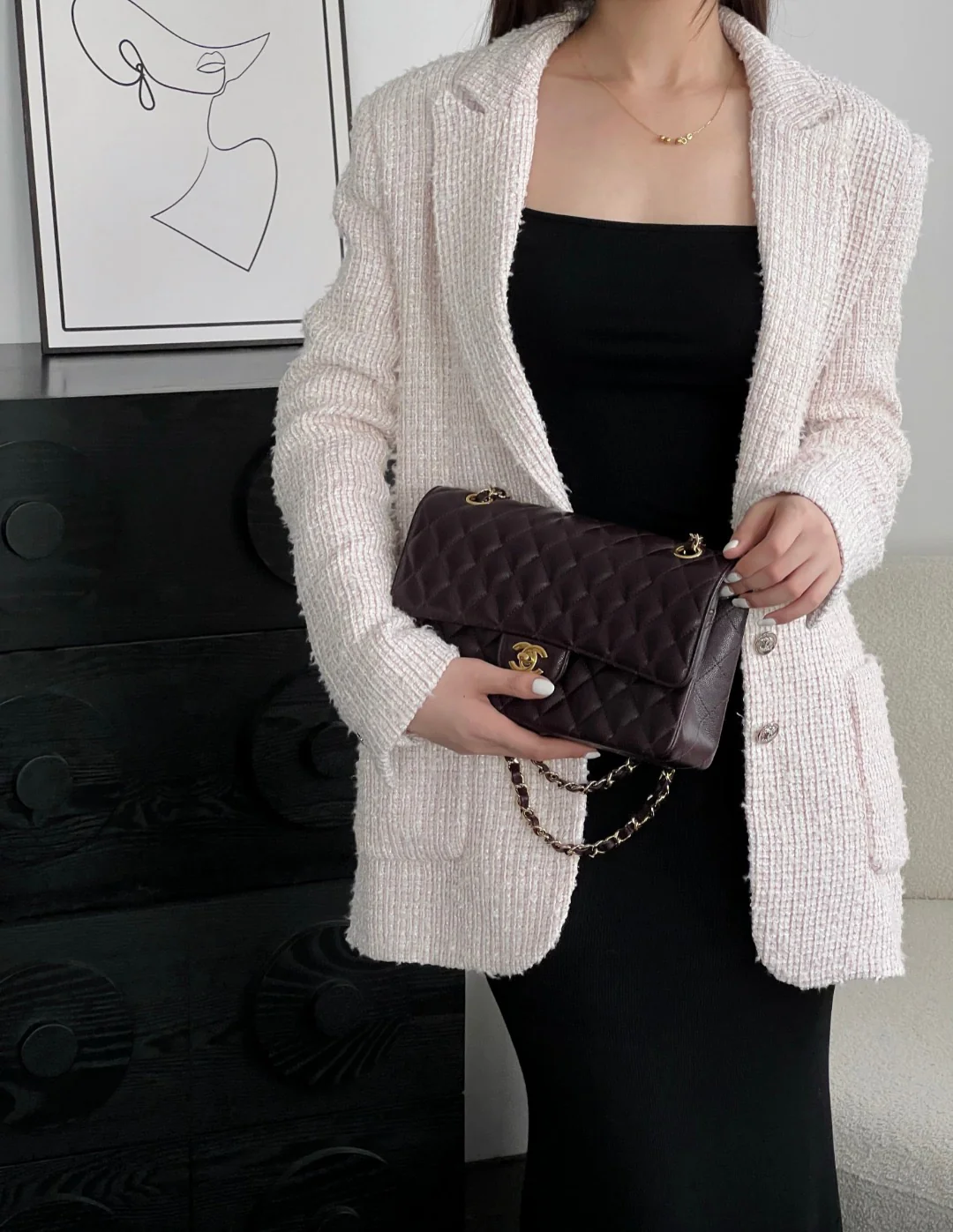 Chan cf25 chain shoulder bag