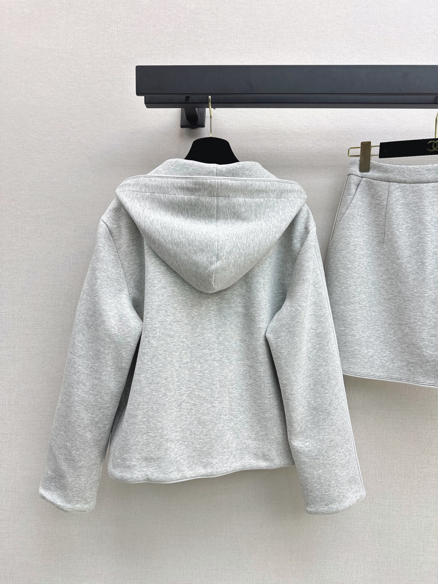 Chan 26fw hooded jacket skirt sets