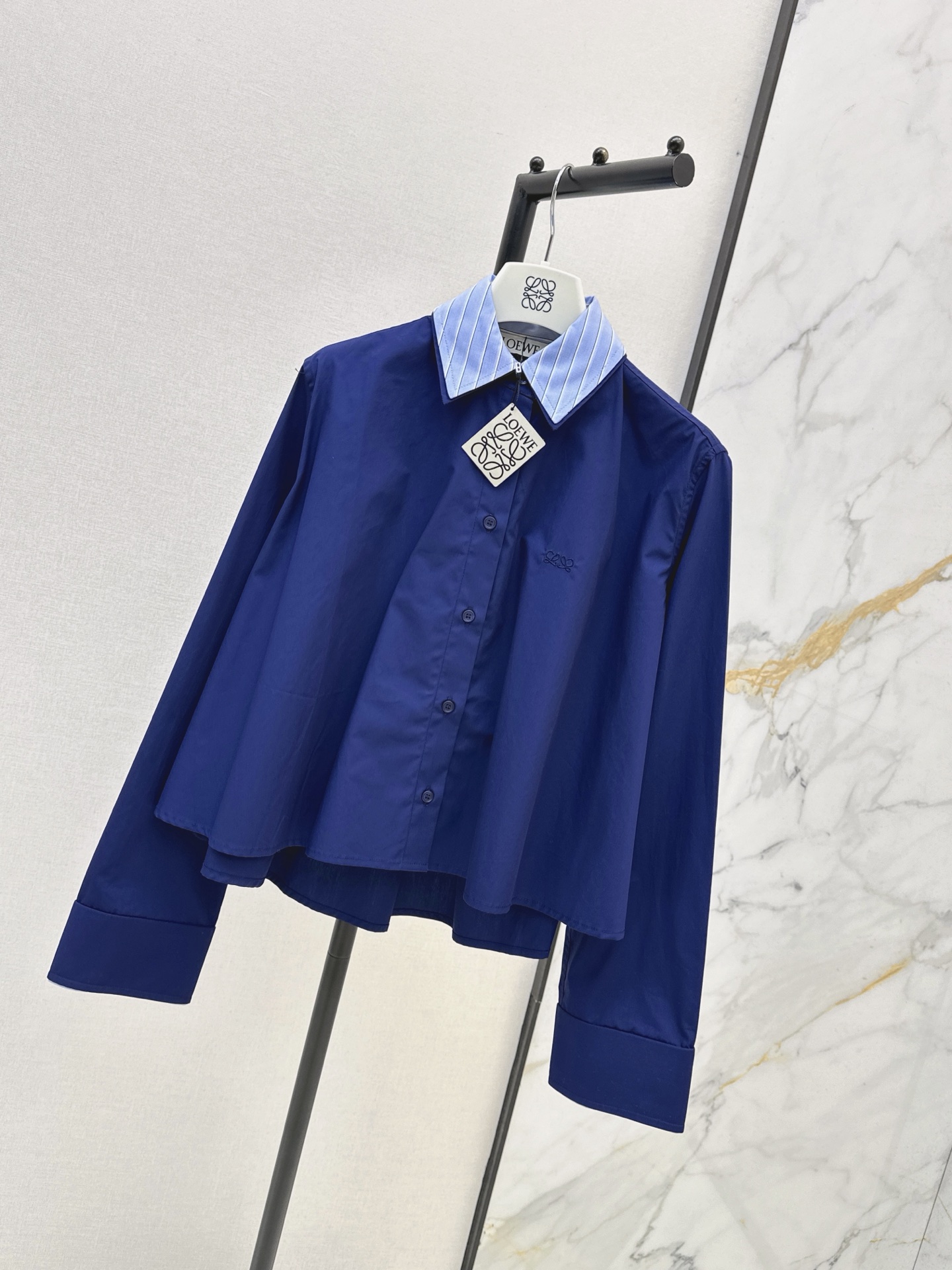 Loe 26fw contract collar shirt