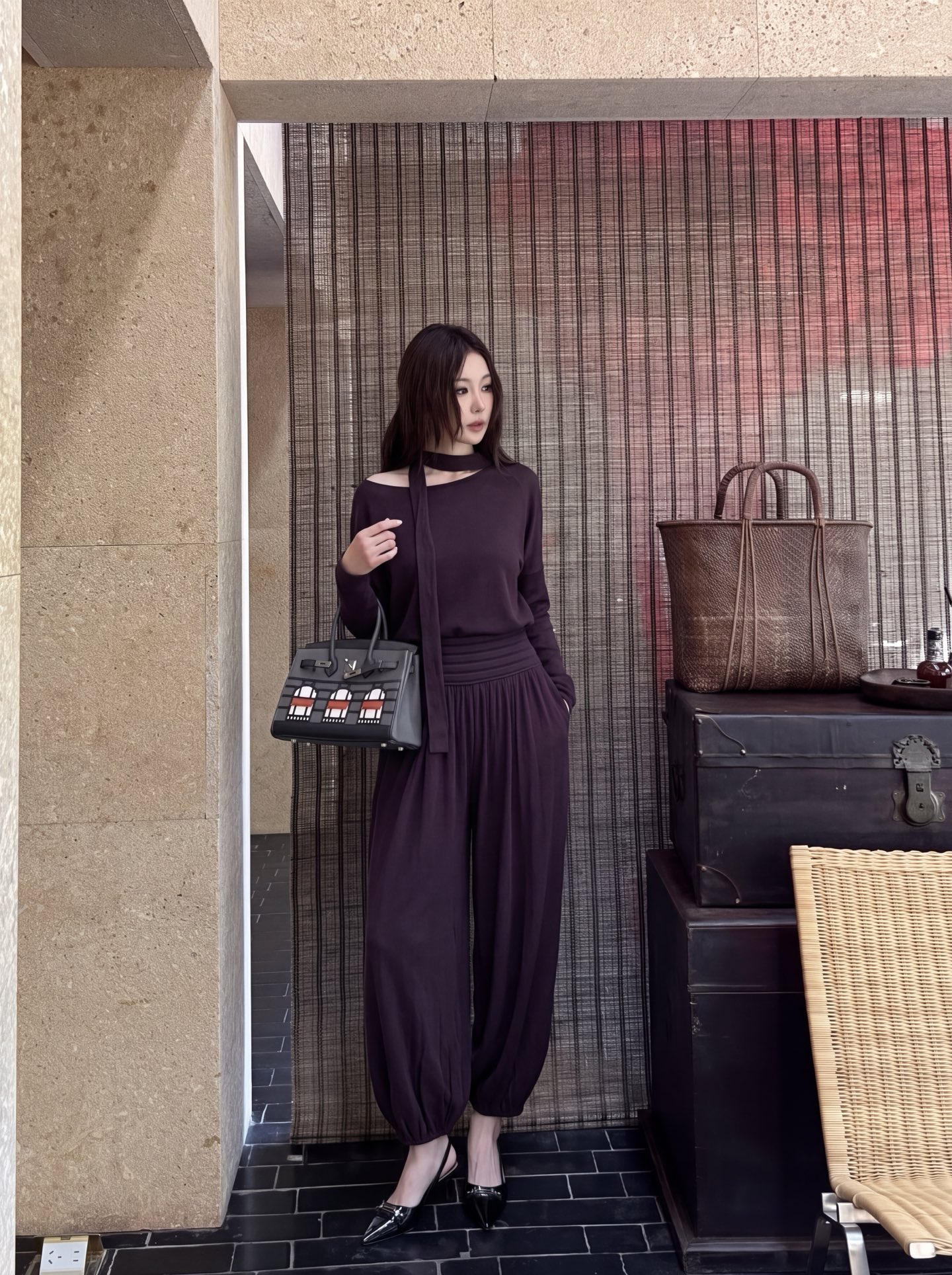 Row 26fw wool knitwear pants sets