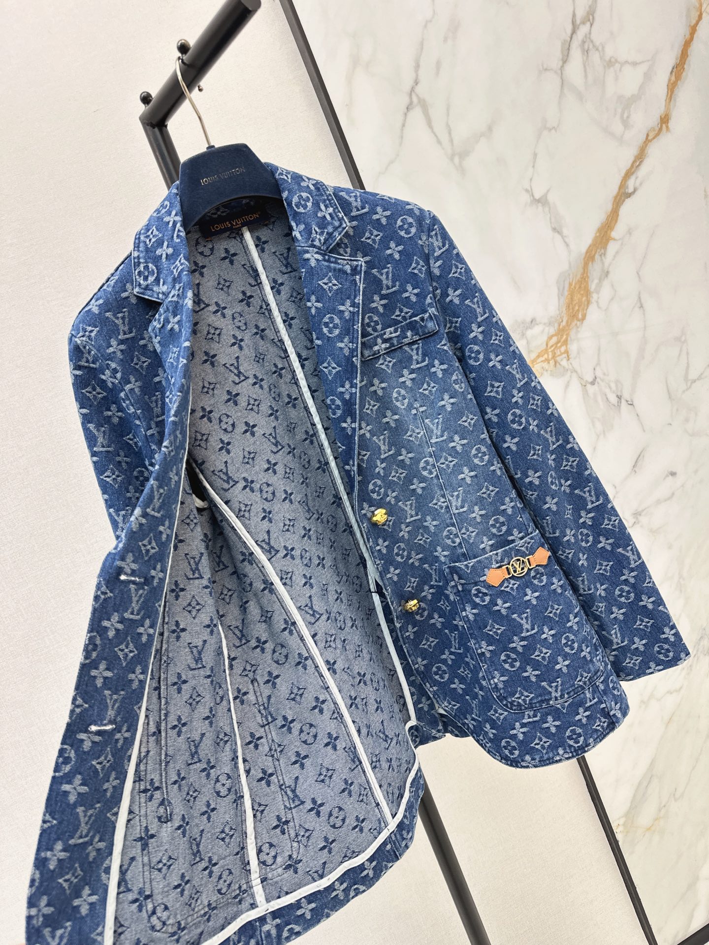 Loui 26fw print denim jacket