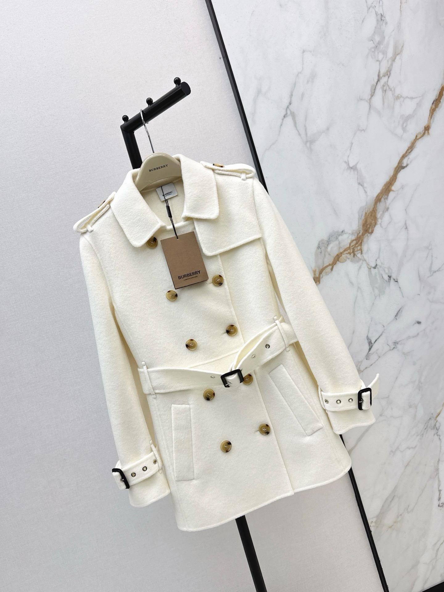 Bur 25fw double button trench coats