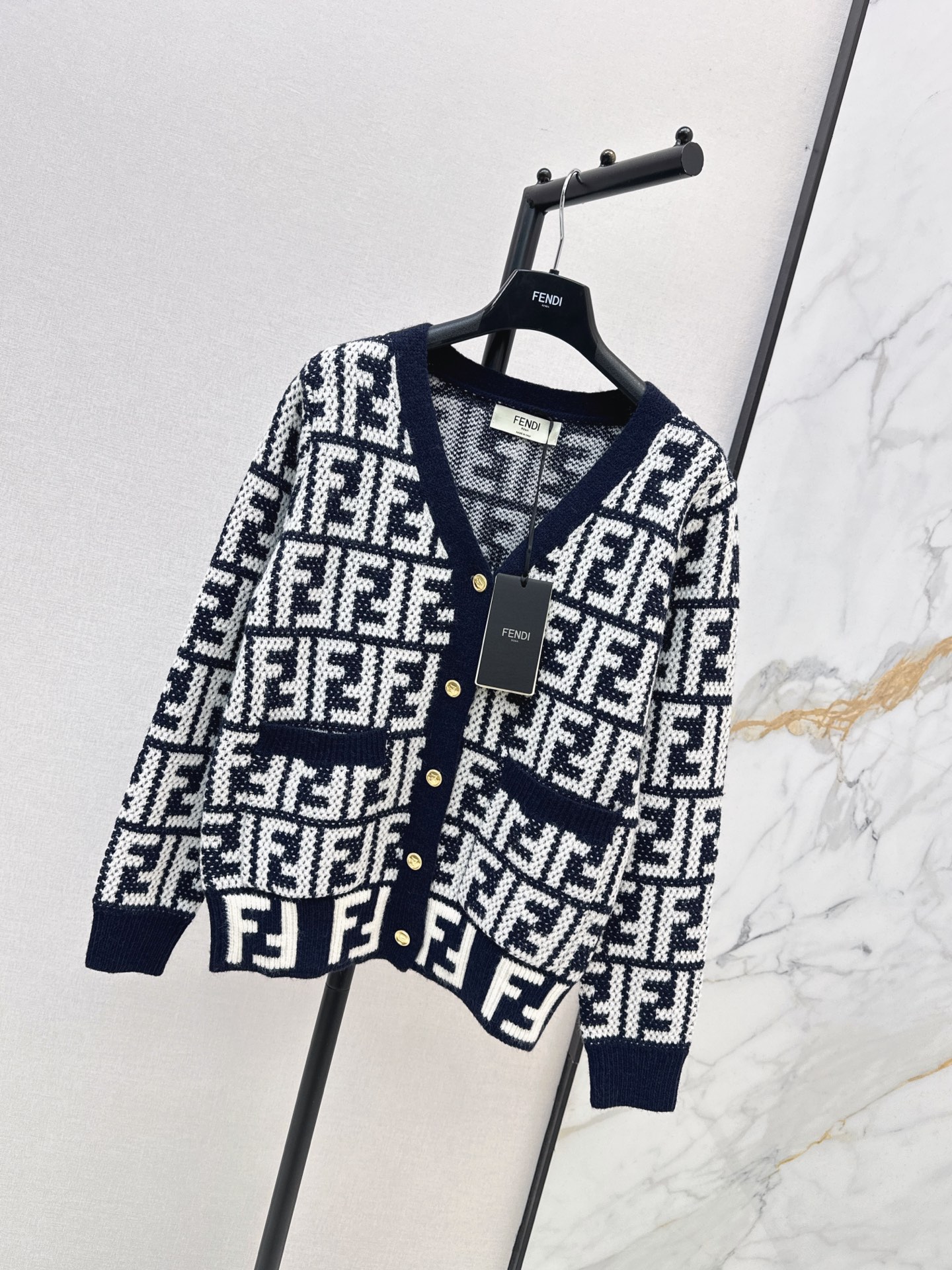 Fen 26fw jacquard cardigan