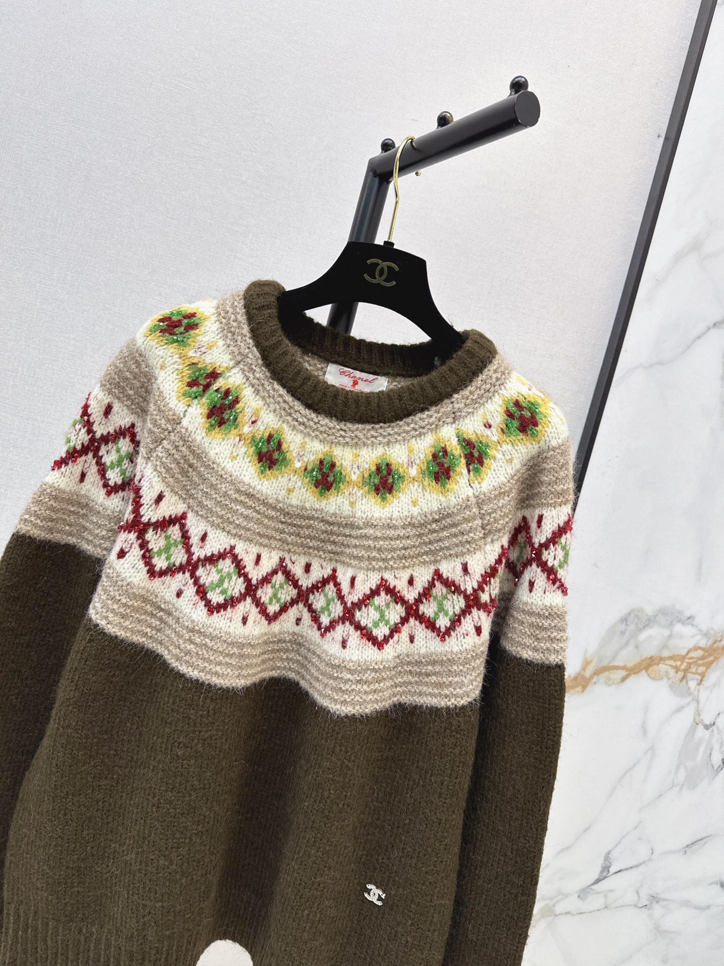 Chan 26fw jacquard sweater