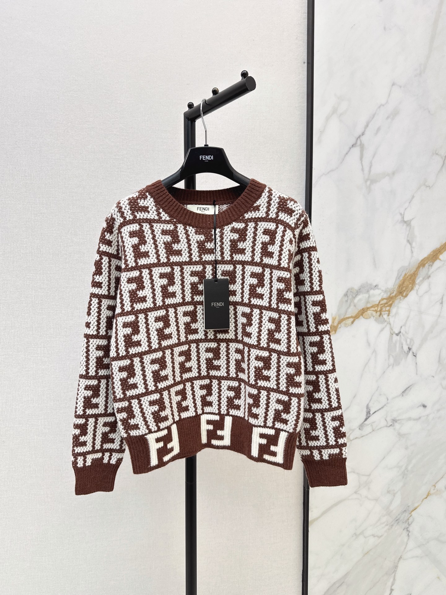 Fen 26fw jacquard sweater