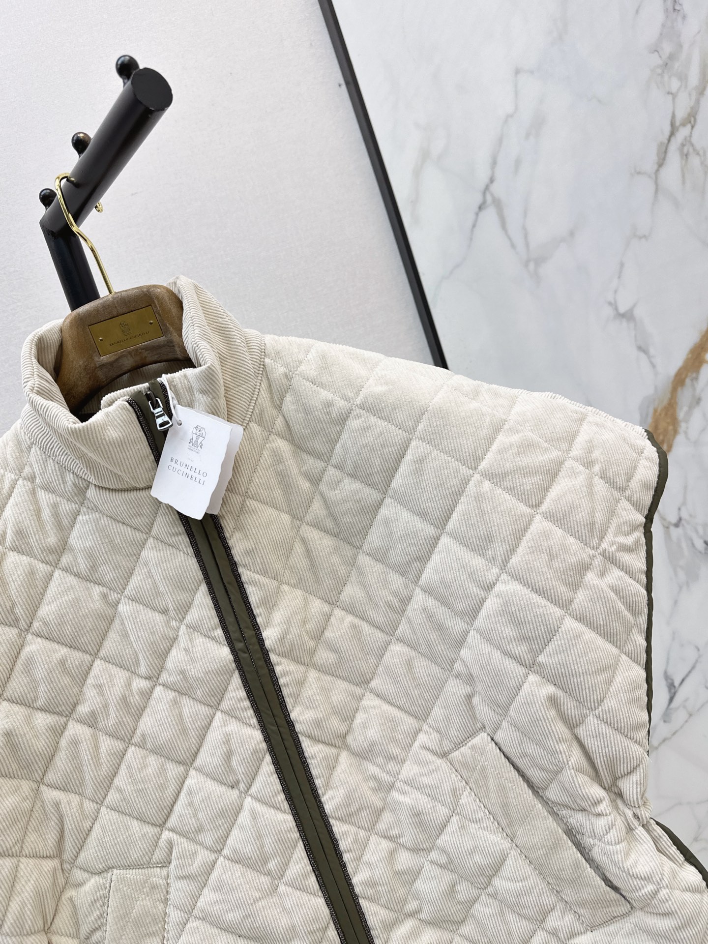 Brun 26fw coudroy padded vest jacket