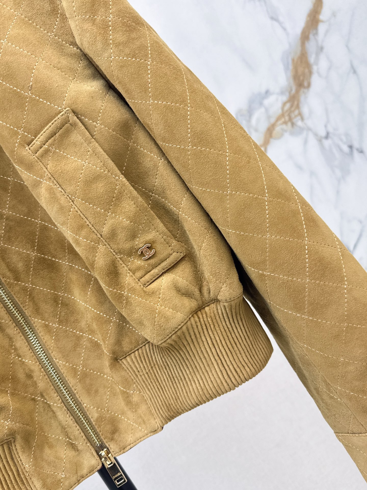 Chan 26fw suede fleece jacket