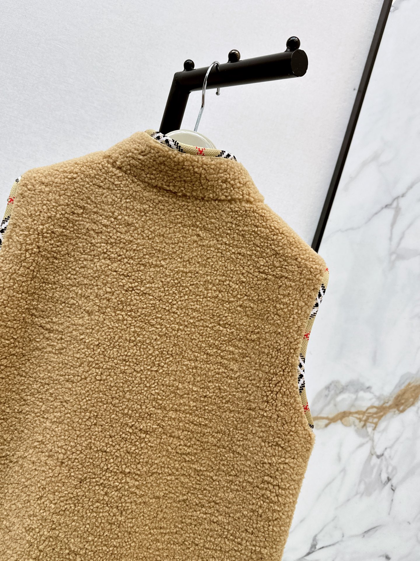 Bur 26fw sherpa fleece zipper vest