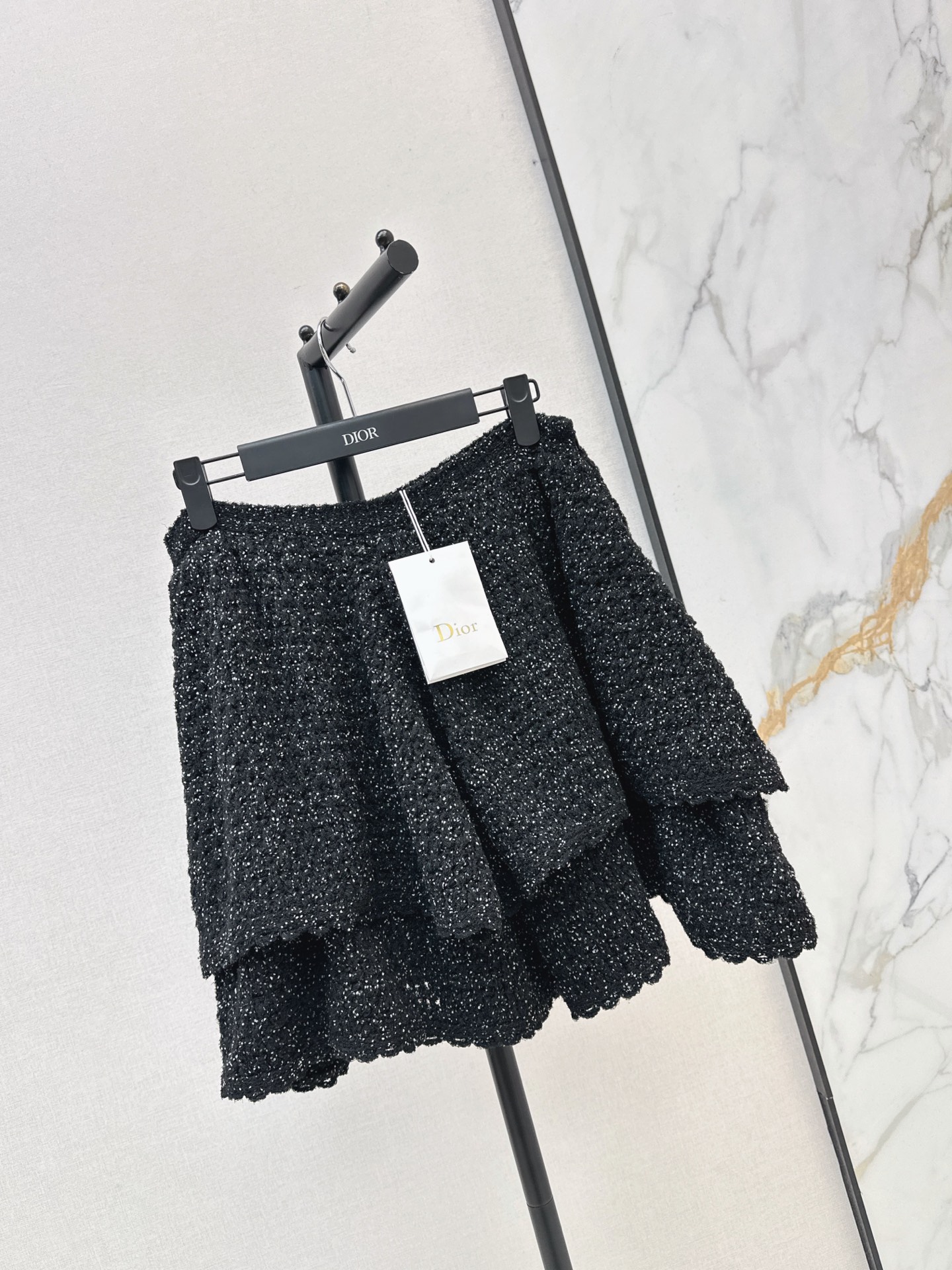 CD 26fw pleated tweed skirt