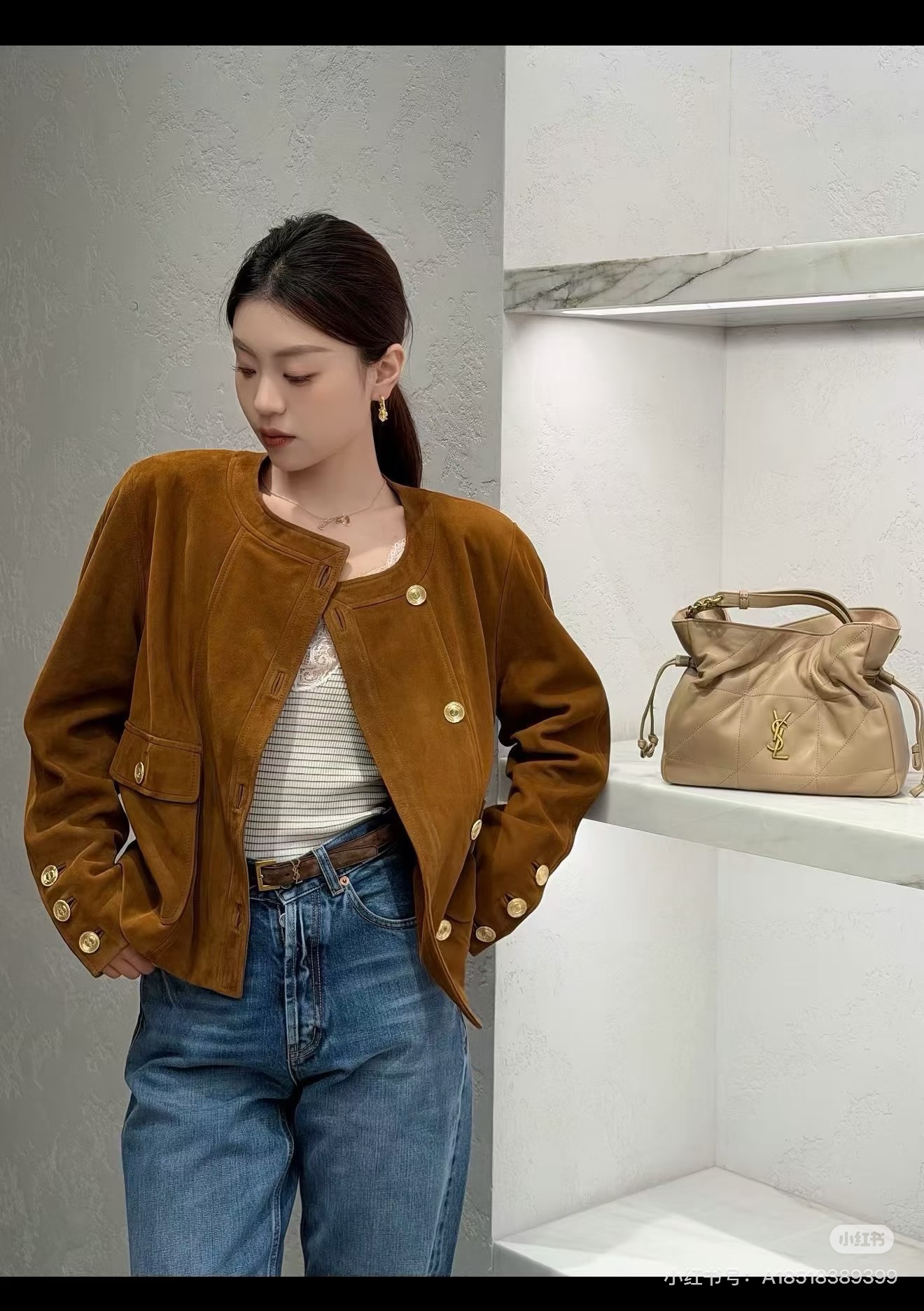 Sain 26fw suede jacket