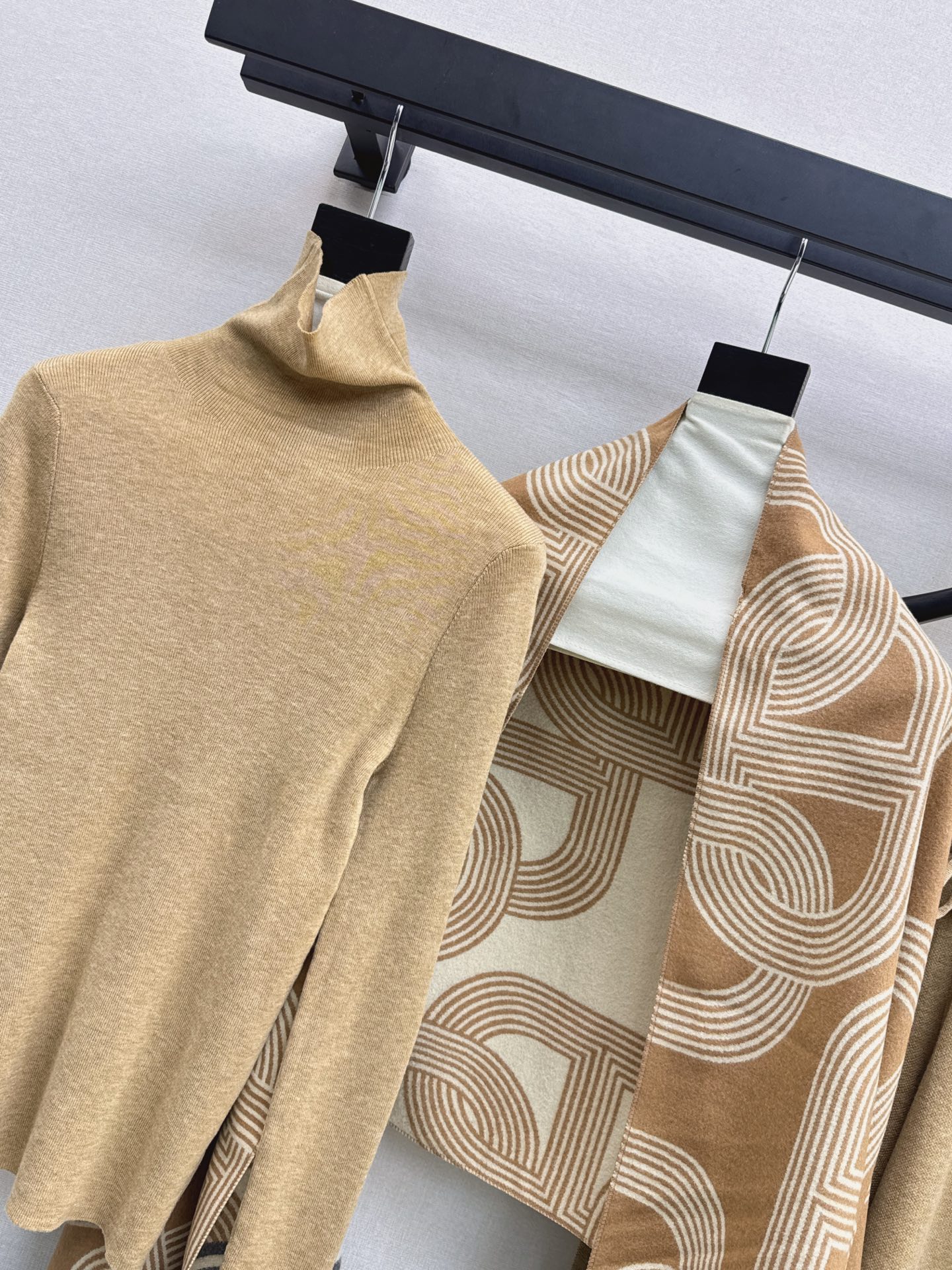 Her 26fw 3pcs knit basic tee shawls pants sets