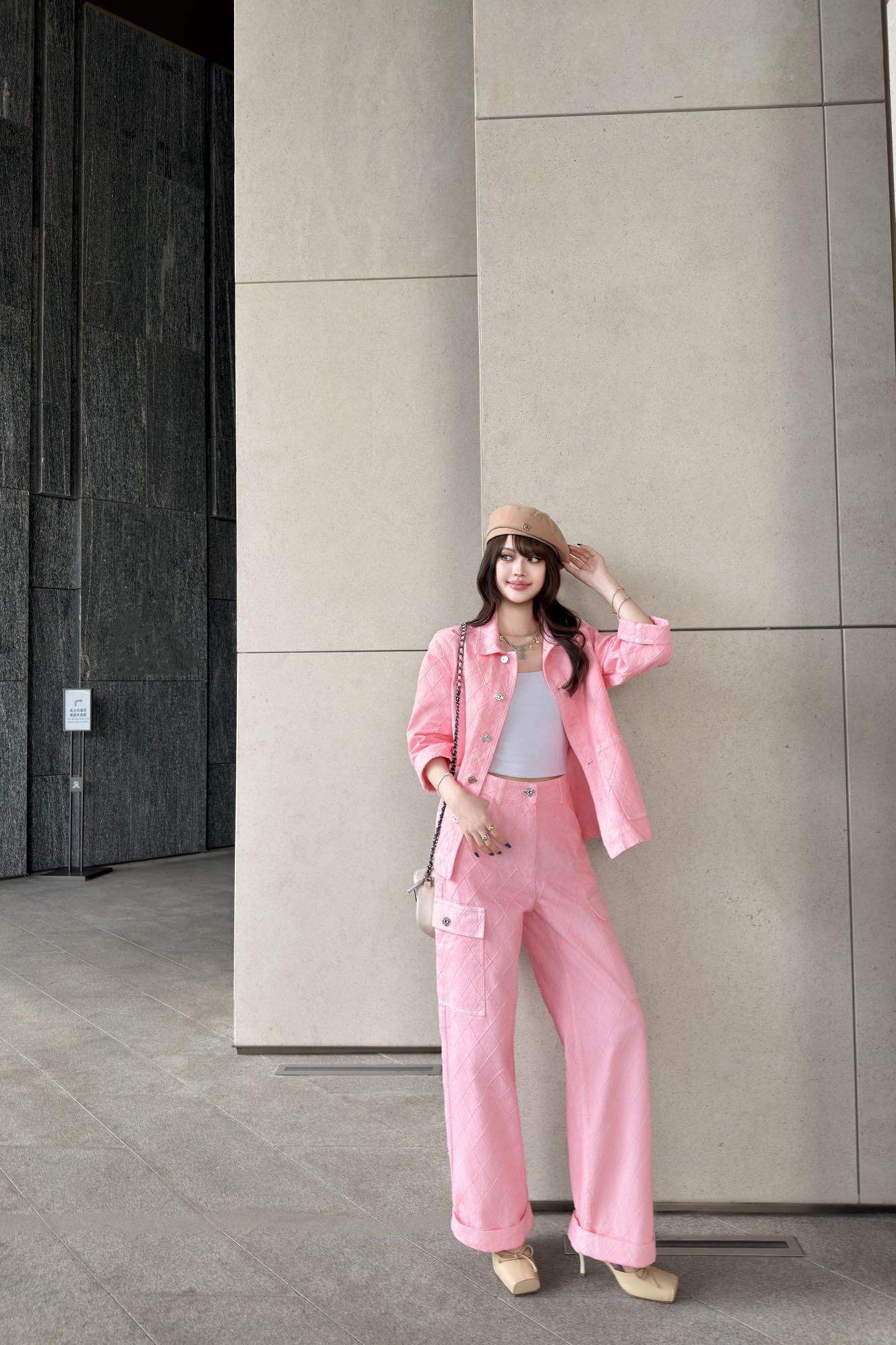 Chan 26ss embroidery denim pants