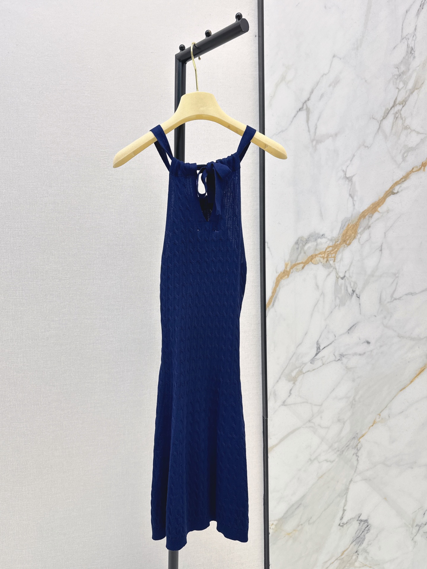 Miu 26fw slim-fit knit slip dress