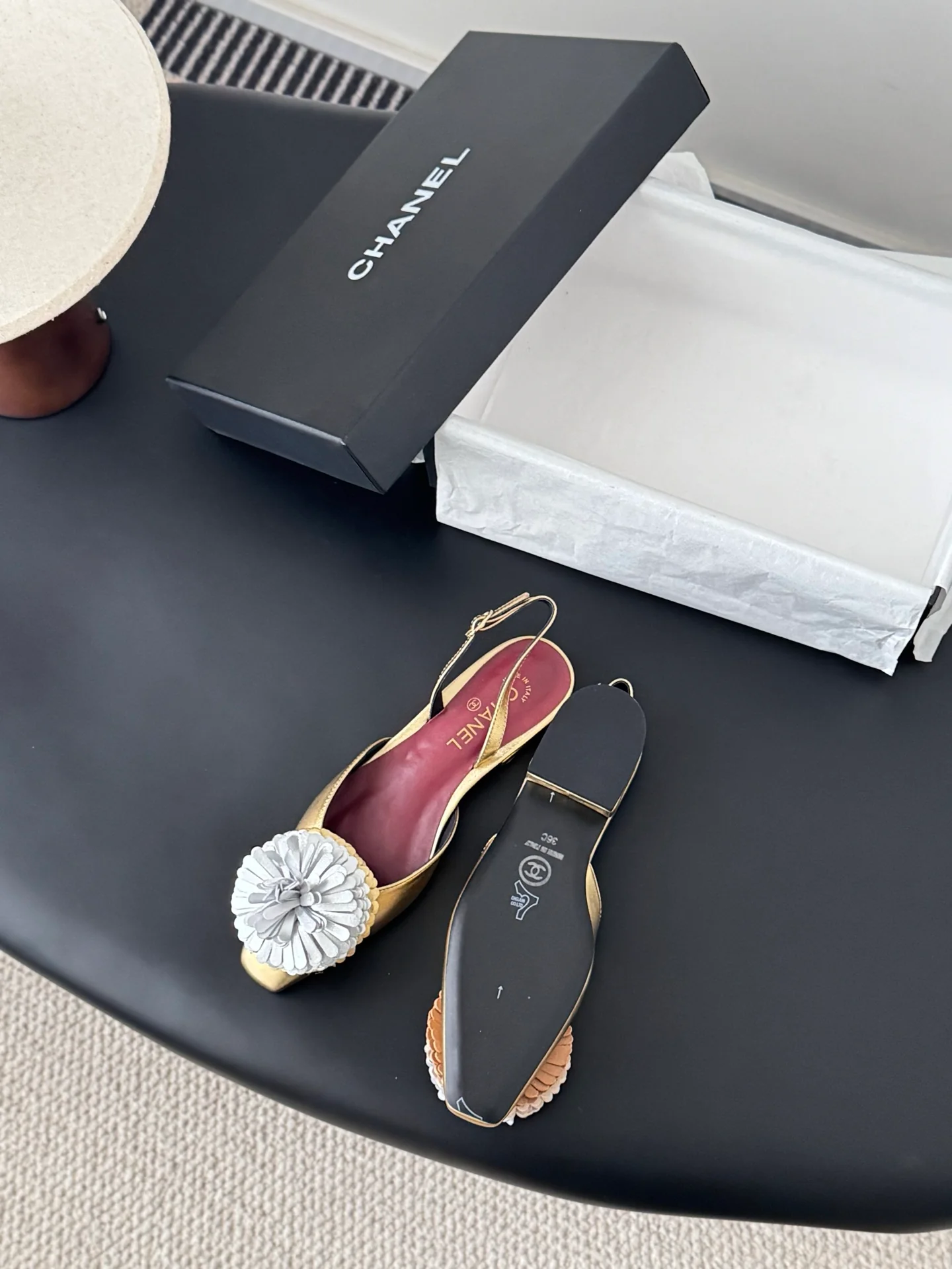 Chan 26ss slingback flats